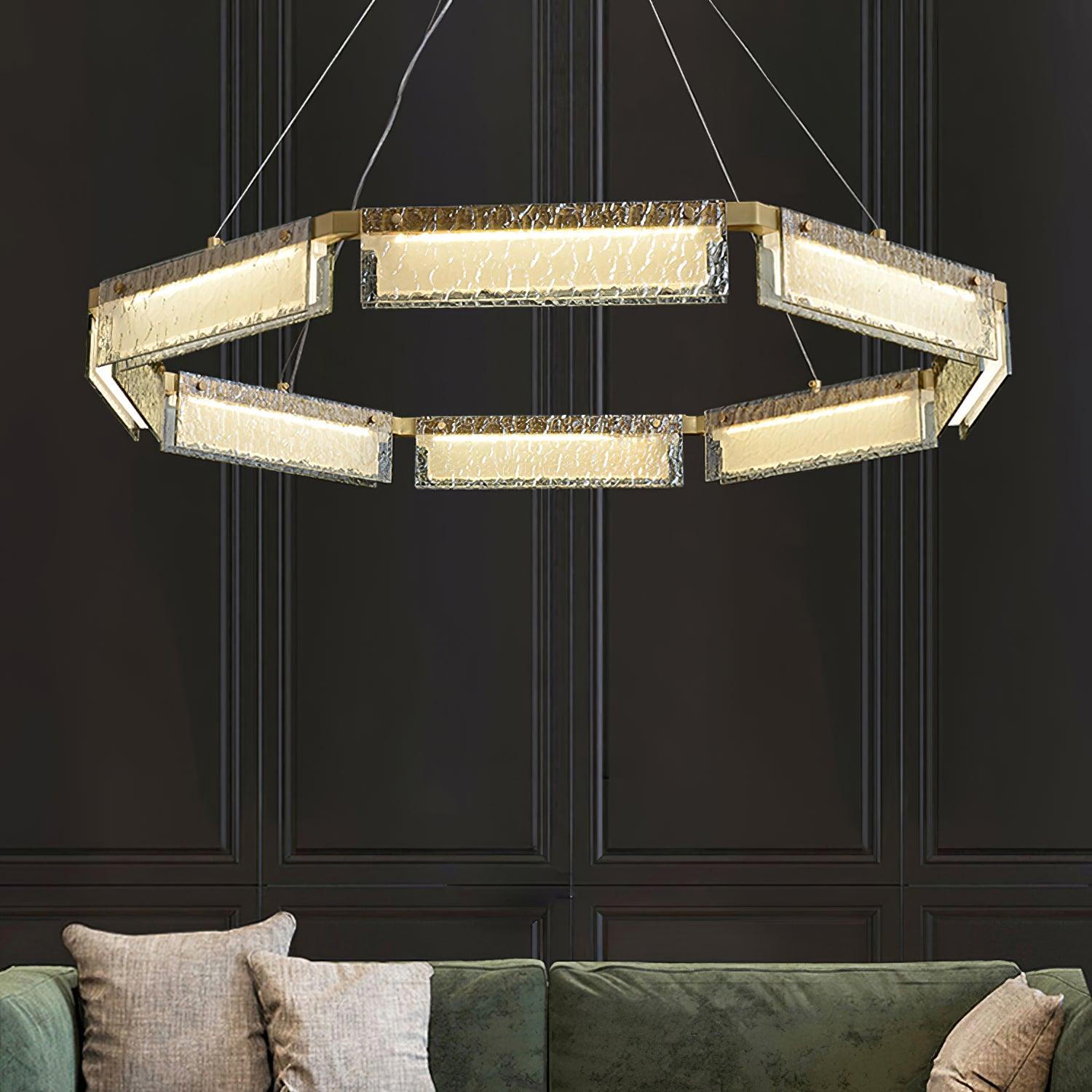 Hexa Luxus-Glas-Kronleuchter-Letslighting