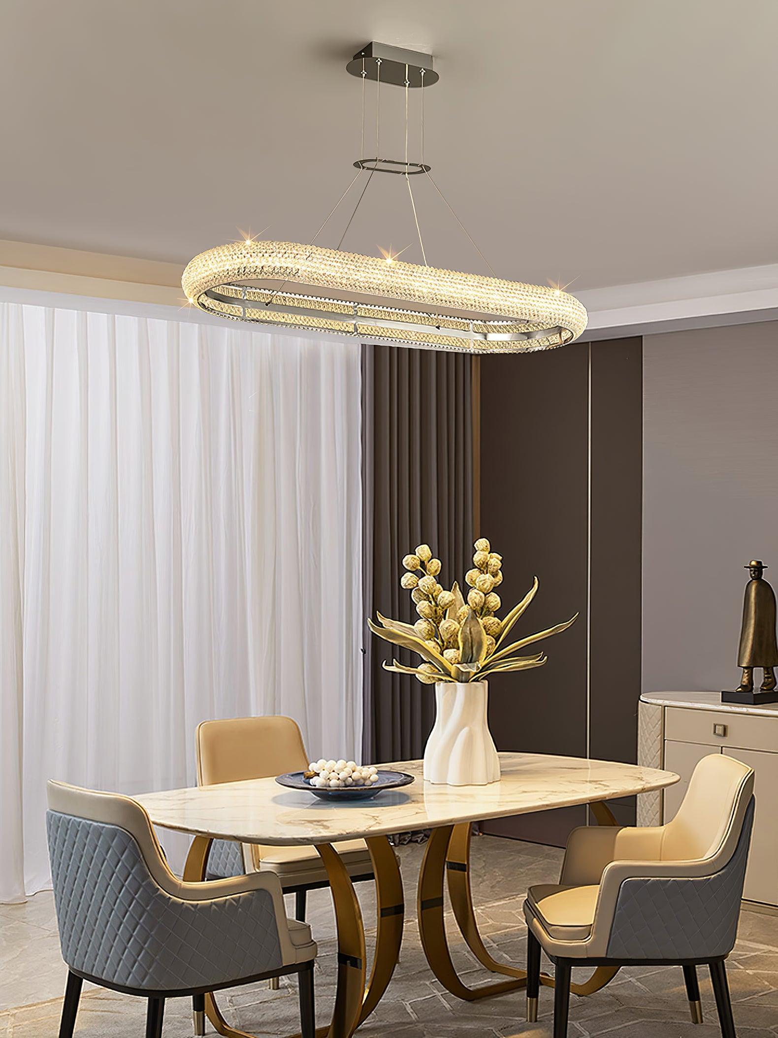 Vazorora Modern Minimalistisch Ring Kristall Kronleuchter-Letslighting