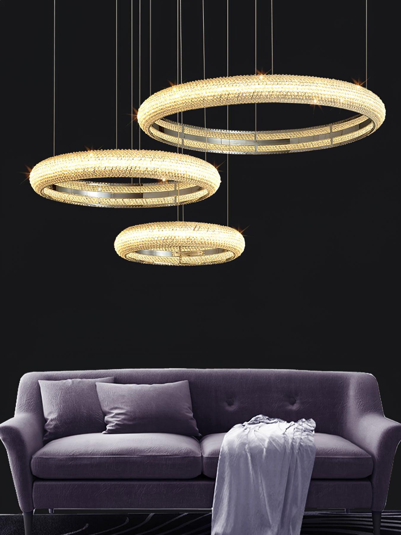 Vazorora Modern Minimalistisch Ring Kristall Kronleuchter-Letslighting