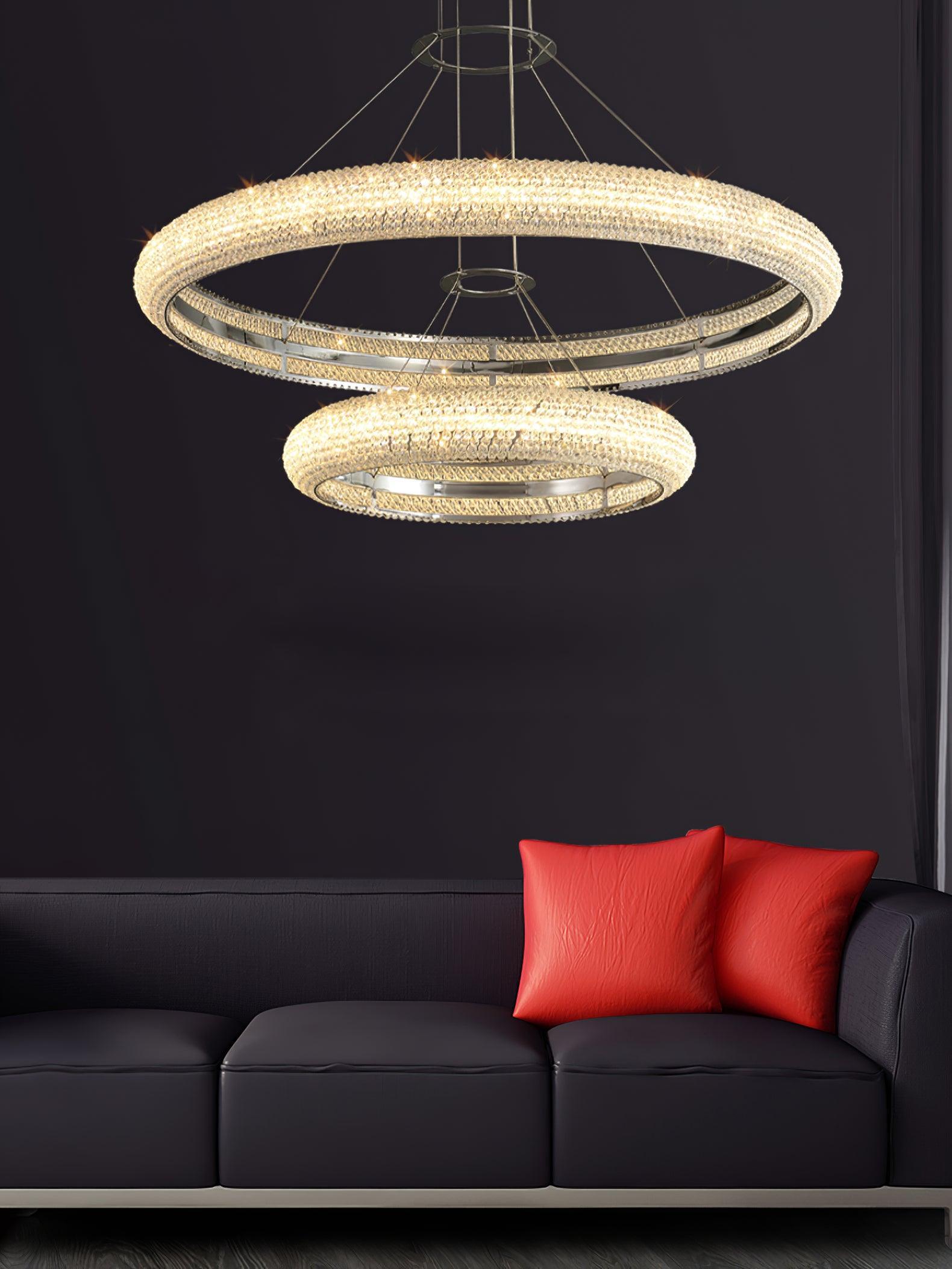 Vazorora Modern Minimalistisch Ring Kristall Kronleuchter-Letslighting