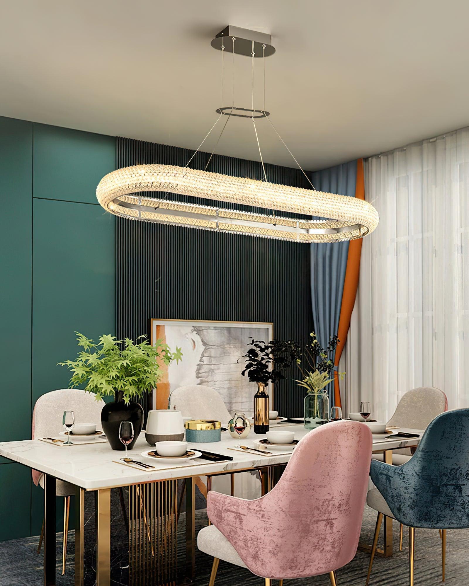 Vazorora Modern Minimalistisch Ring Kristall Kronleuchter-Letslighting