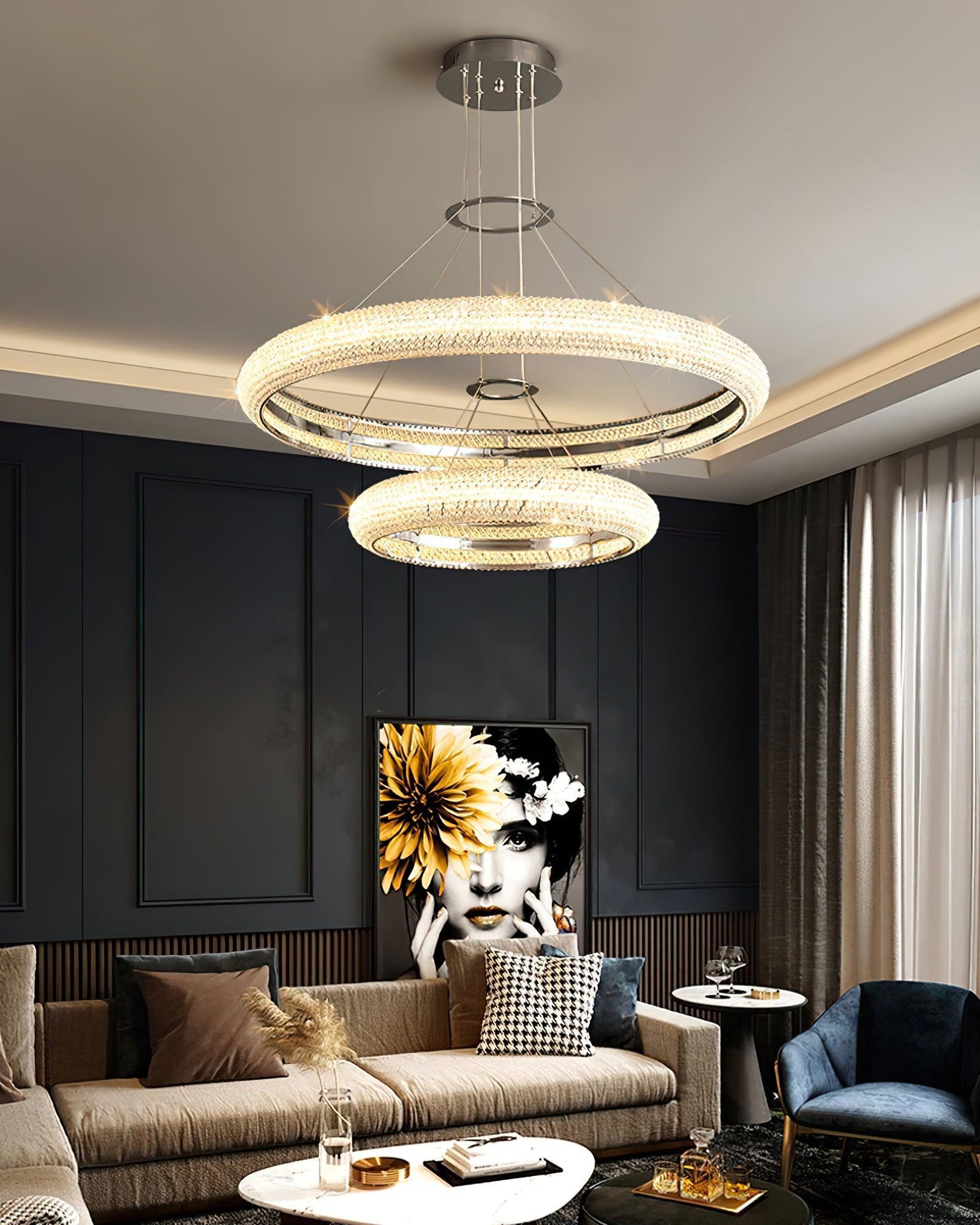 Vazorora Modern Minimalistisch Ring Kristall Kronleuchter-Letslighting
