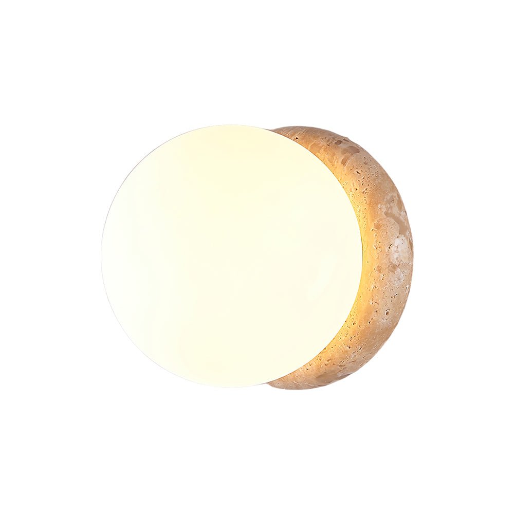 Caliror Rund-Platte Travertin Wandleuchte-Letslighting