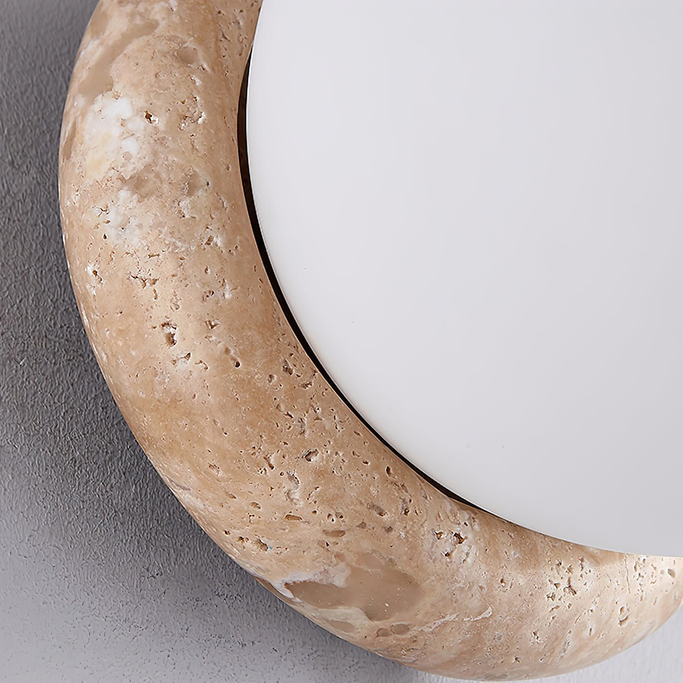 Caliror Rund-Platte Travertin Wandleuchte-Letslighting