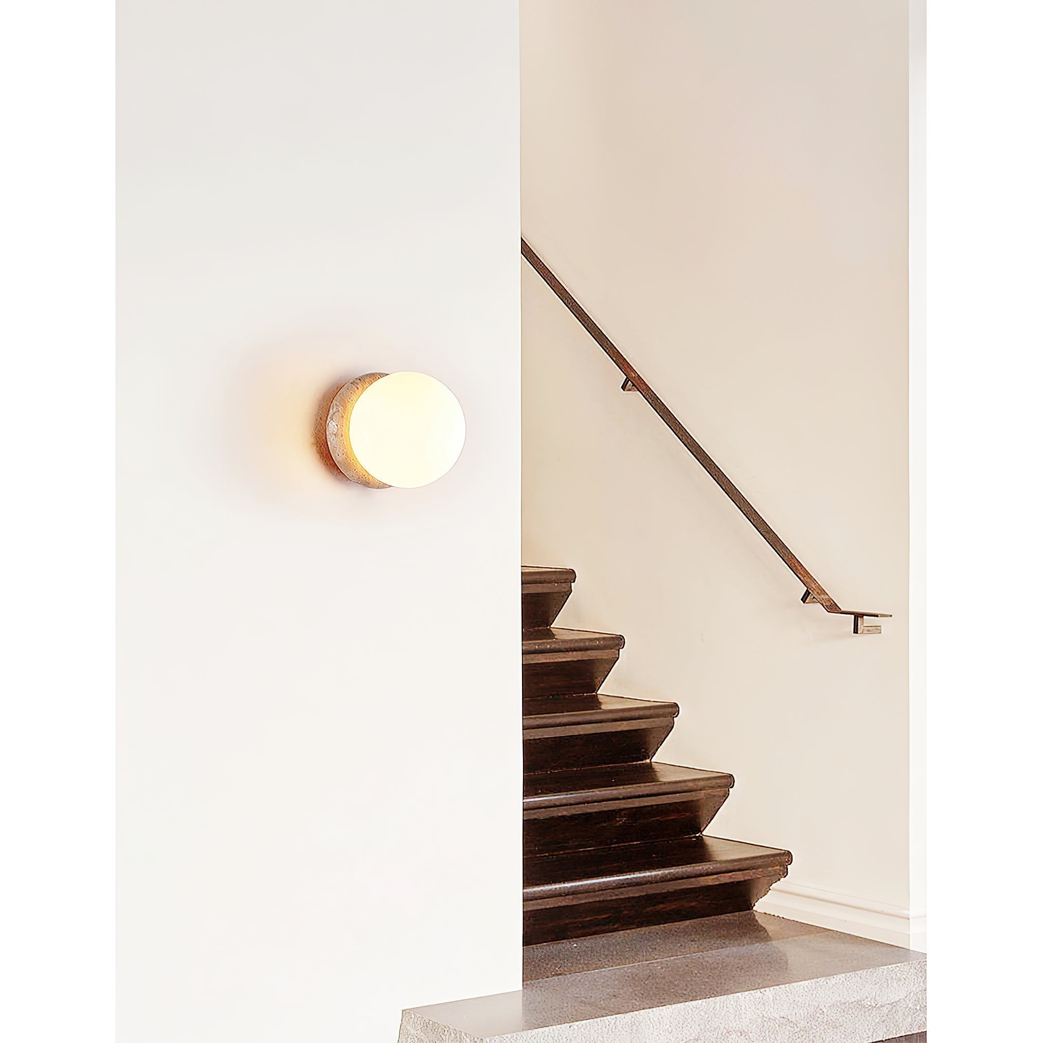 Blikuvys Modern Minimalist Travertine Glass Wall Lamp - Letslighting