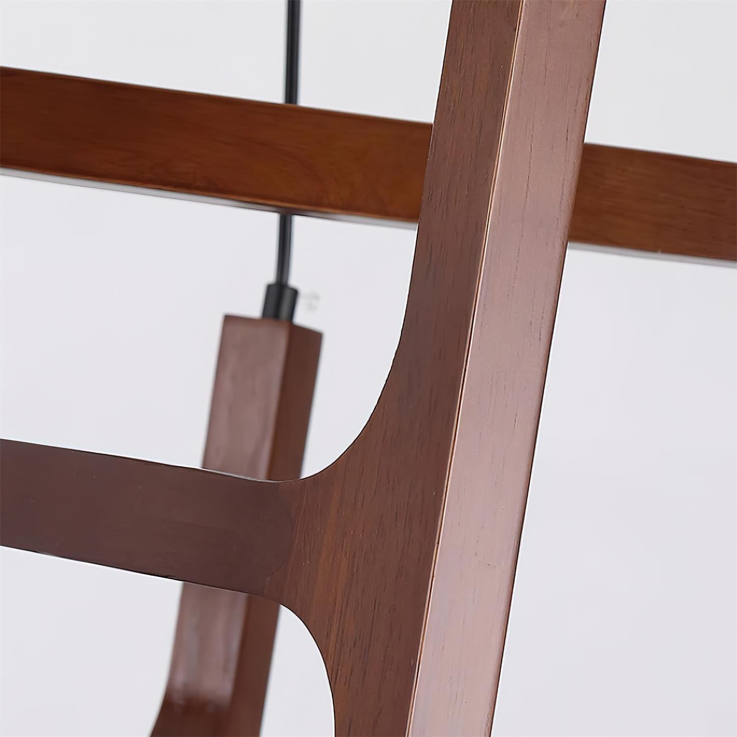 Terra Geometrischer Kronleuchter aus Holz-Letslighting