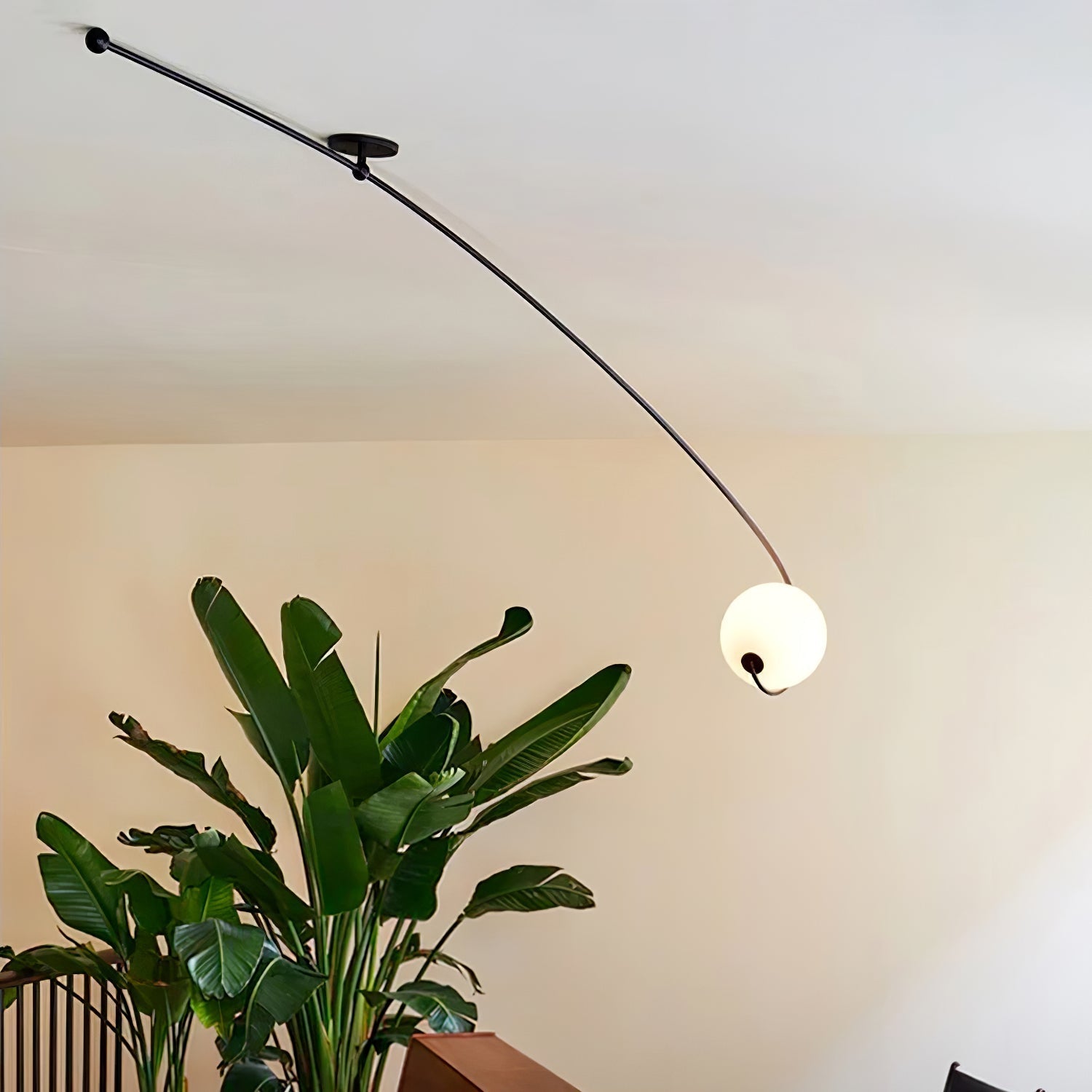Elsoris Minimalistische Deckenleuchte aus Gebogenem Glas-Letslighting