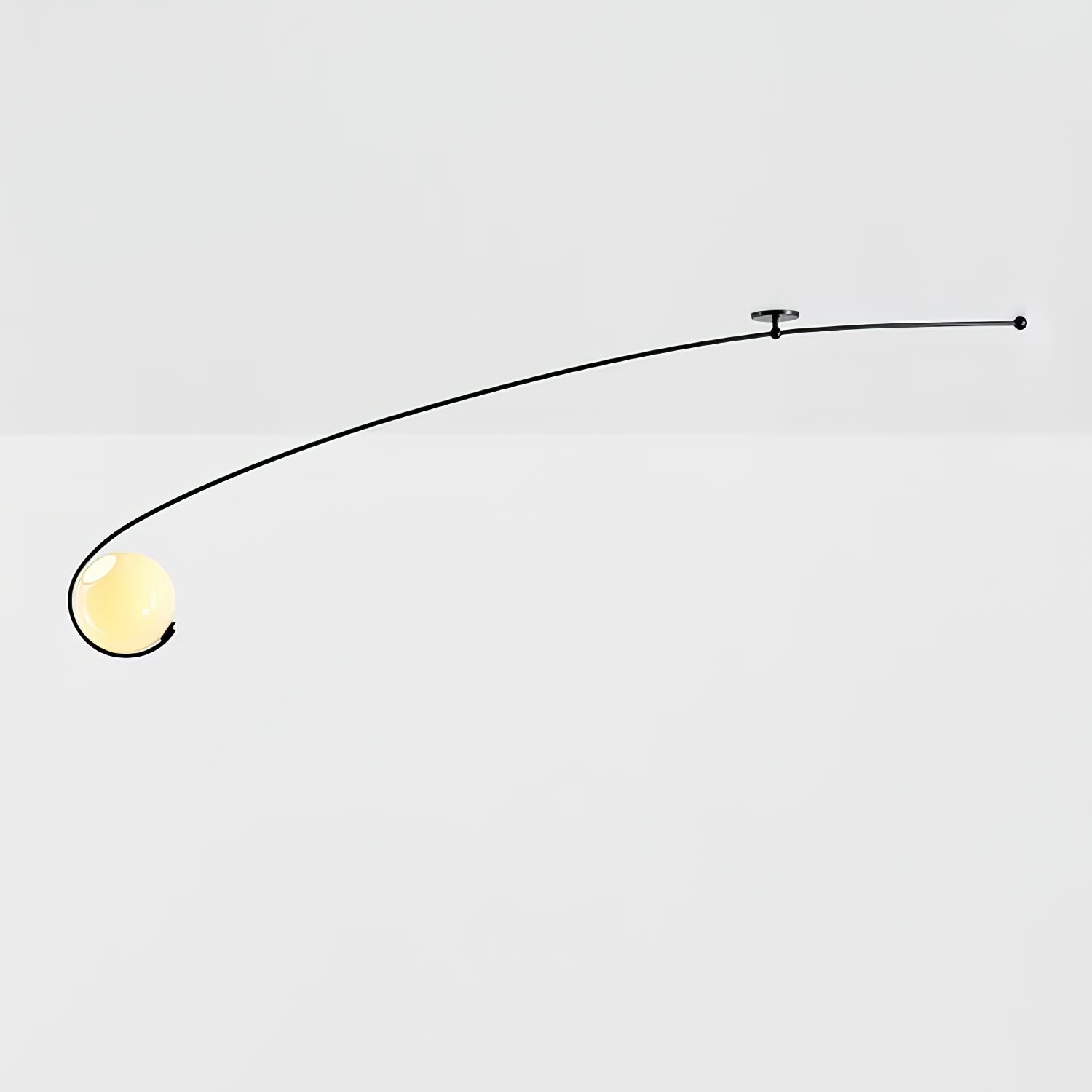 Elsoris Minimalistische Deckenleuchte aus Gebogenem Glas-Letslighting
