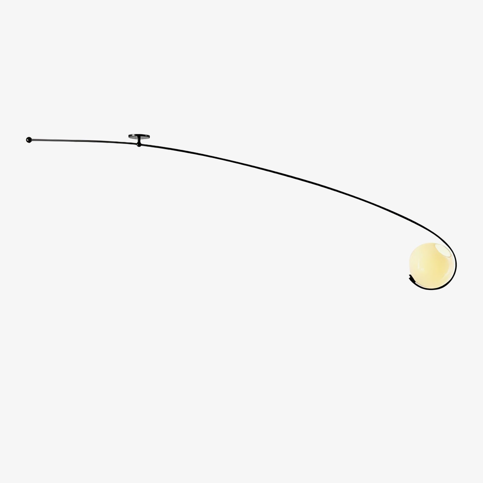 Elsoris Minimalistische Deckenleuchte aus Gebogenem Glas-Letslighting