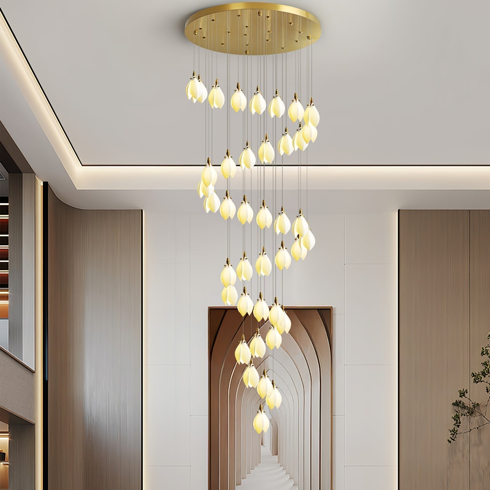Caphayra Kronleuchter aus Keramik und Messing-Letslighting
