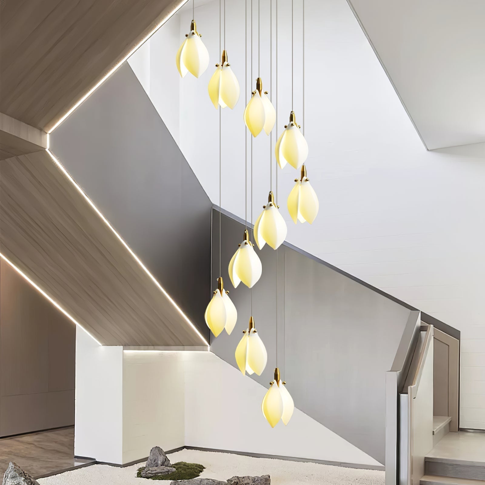 Caphayra Kronleuchter aus Keramik und Messing-Letslighting