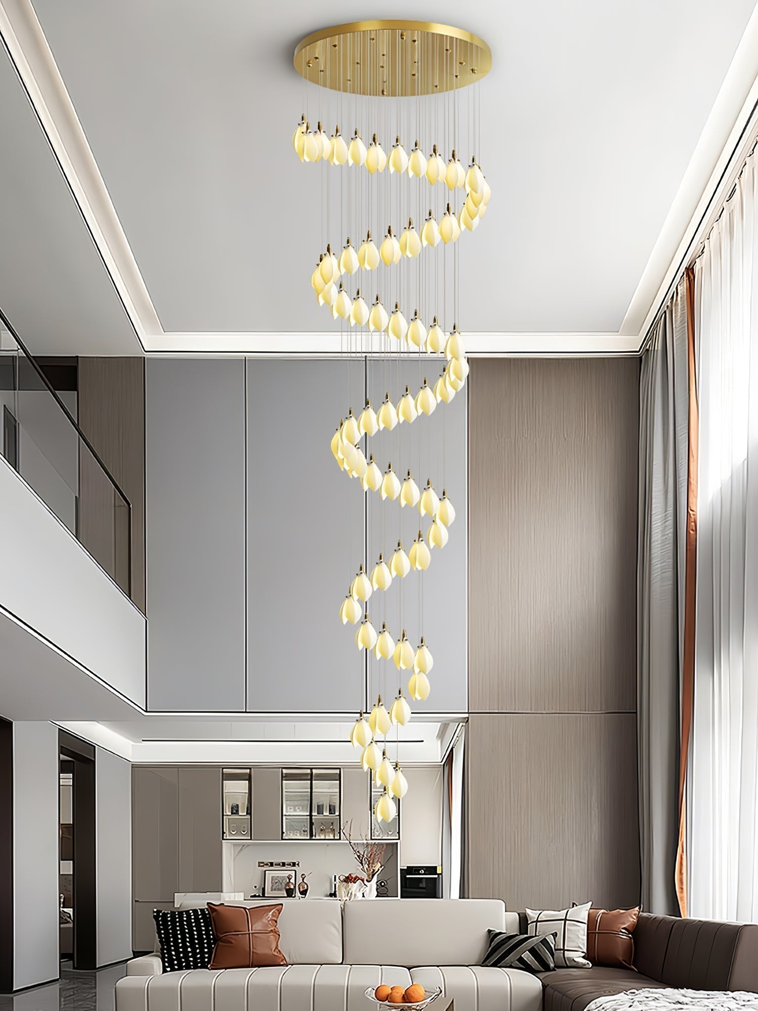 Caphayra Kronleuchter aus Keramik und Messing-Letslighting