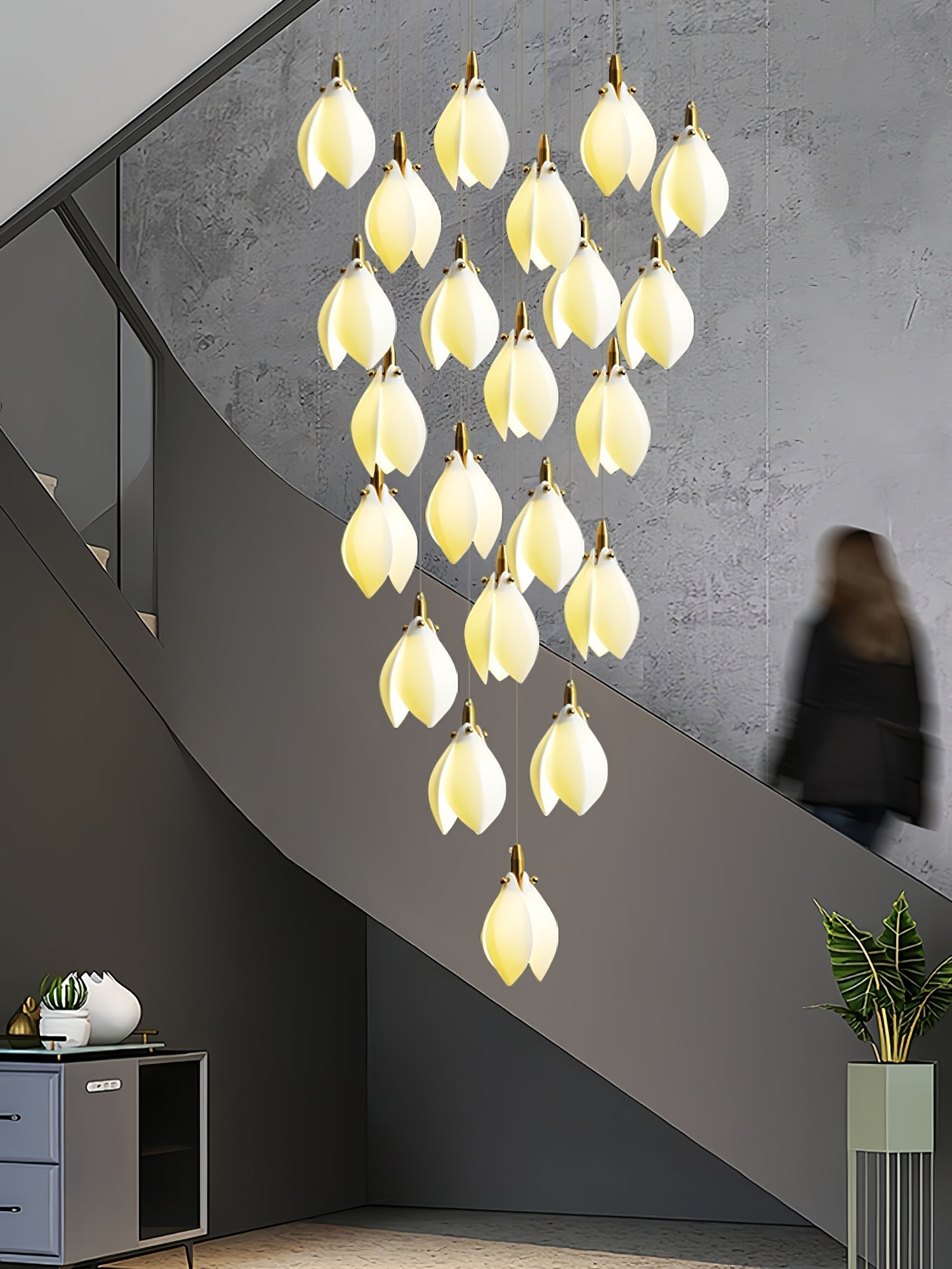Caphayra Kronleuchter aus Keramik und Messing-Letslighting