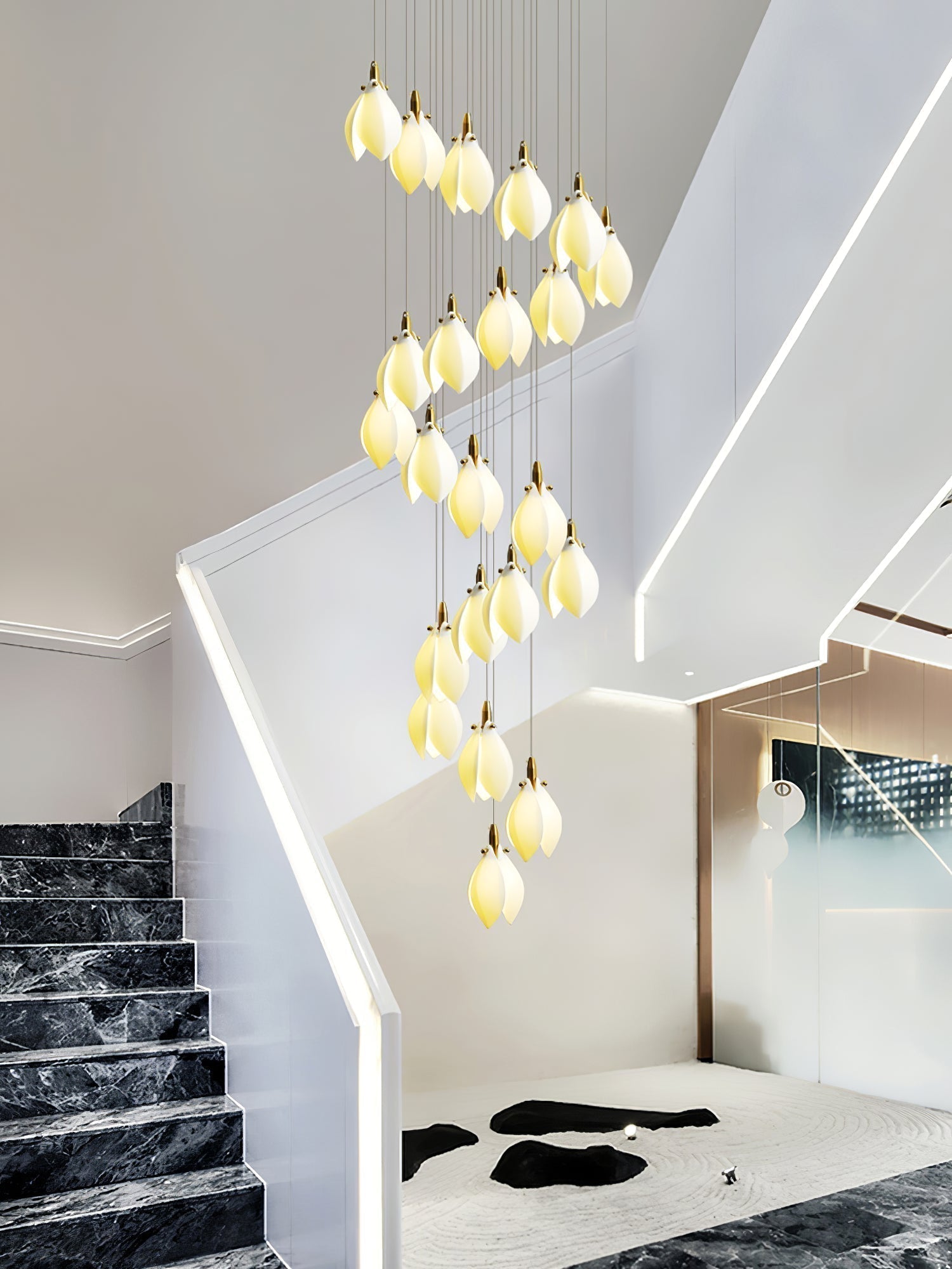 Caphayra Kronleuchter aus Keramik und Messing-Letslighting