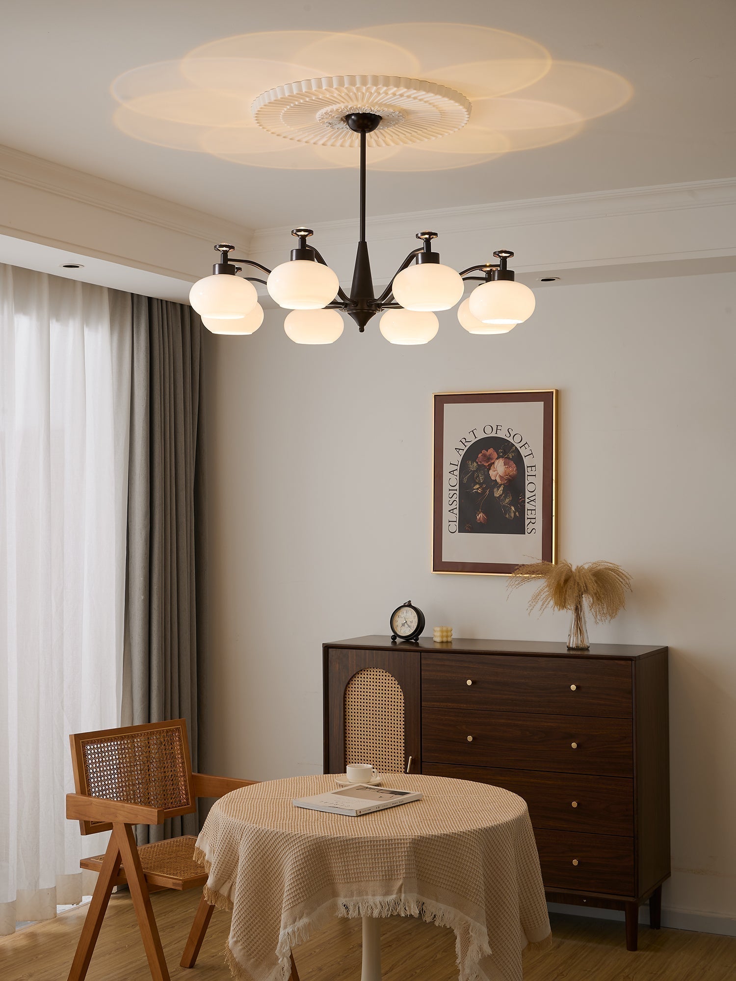 Althaen Eleganter Vintage-Glas-Kronleuchter-Letslighting