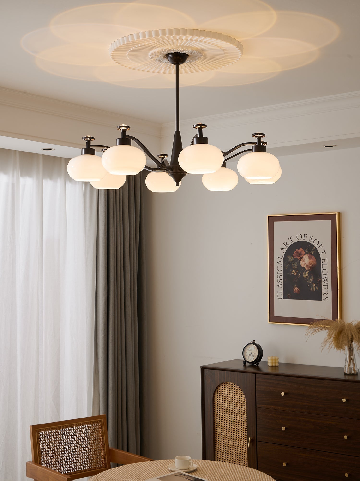Althaen Eleganter Vintage-Glas-Kronleuchter-Letslighting