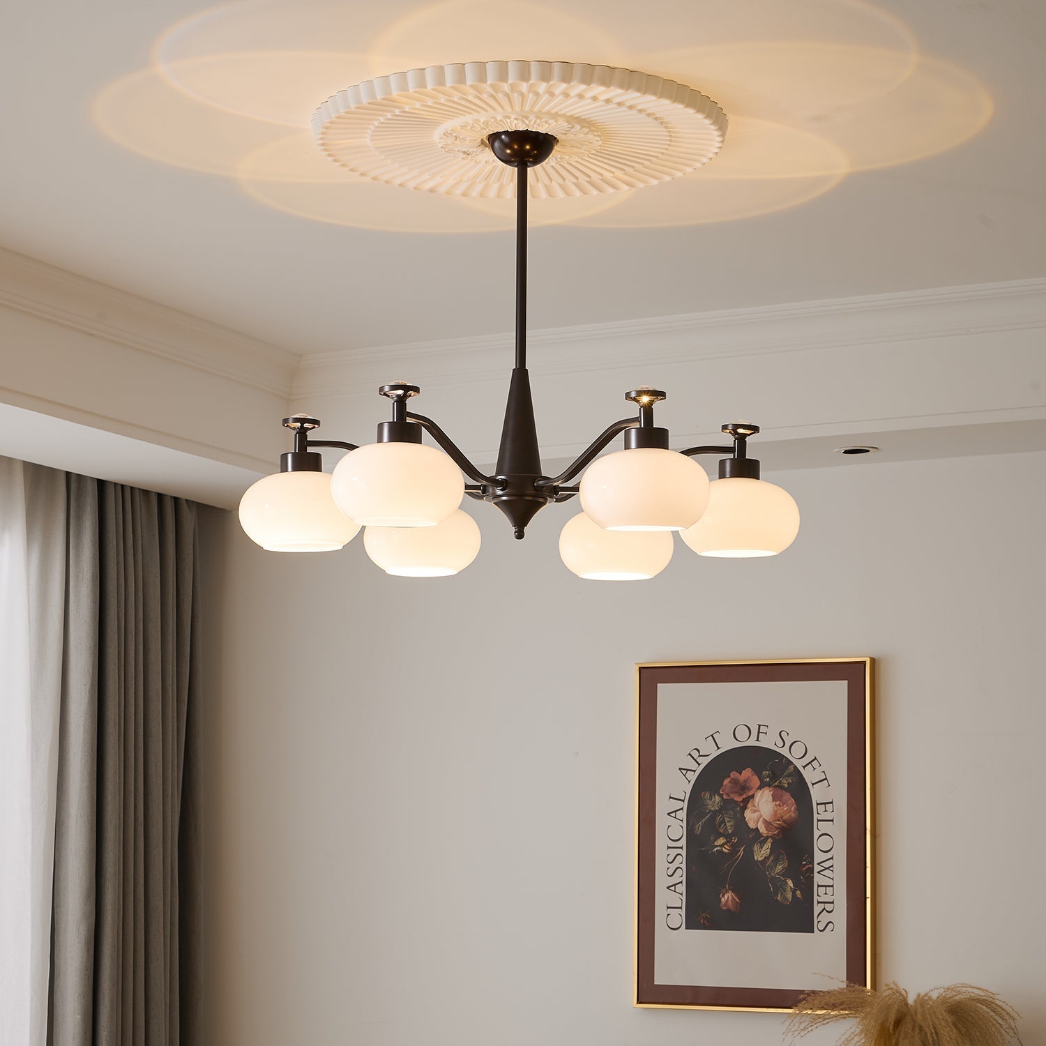 Althaen Eleganter Vintage-Glas-Kronleuchter-Letslighting