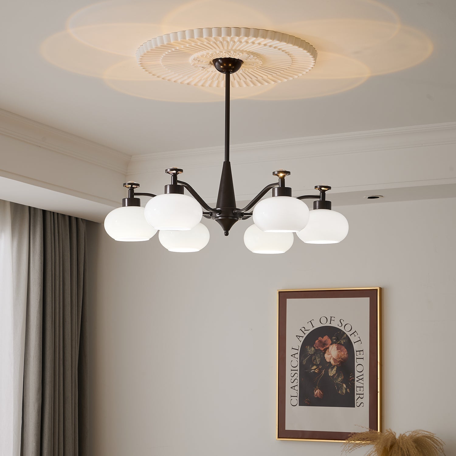 Althaen Eleganter Vintage-Glas-Kronleuchter-Letslighting