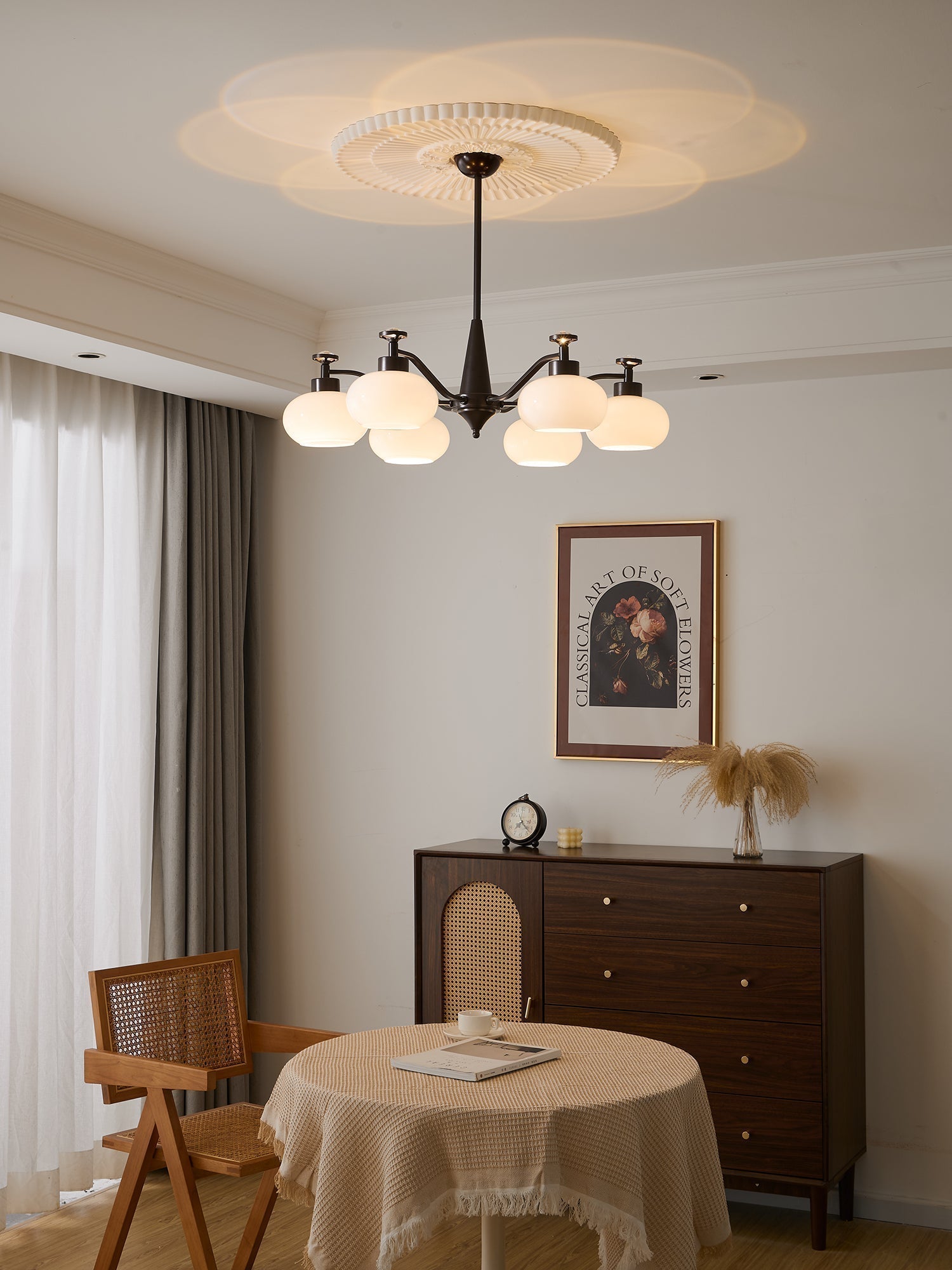Althaen Eleganter Vintage-Glas-Kronleuchter-Letslighting