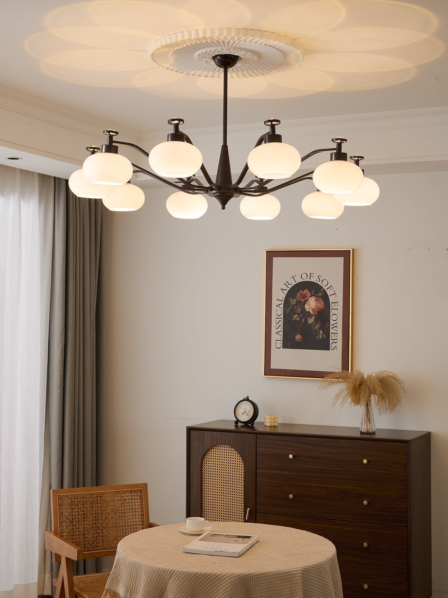 Althaen Eleganter Vintage-Glas-Kronleuchter-Letslighting