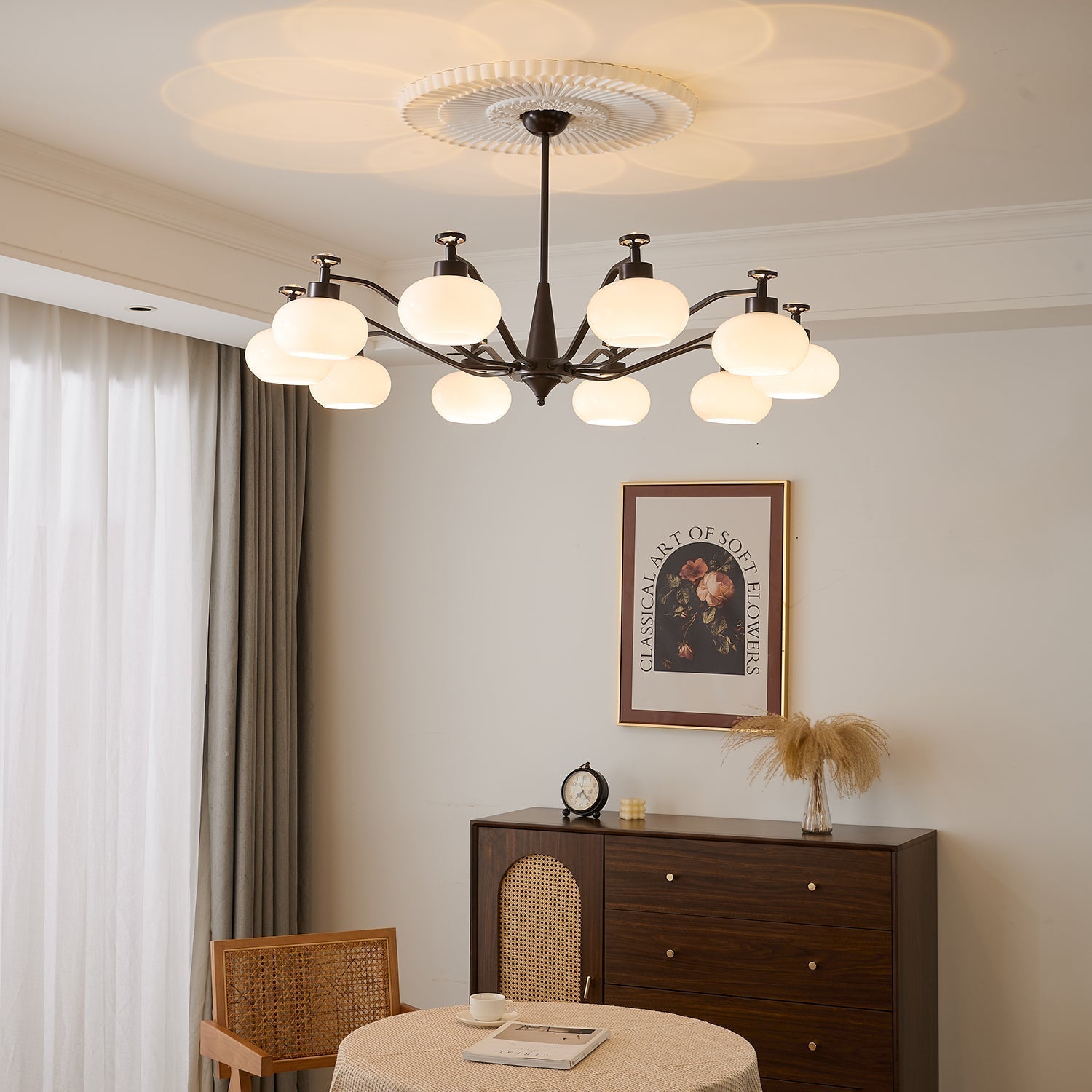 Althaen Eleganter Vintage-Glas-Kronleuchter-Letslighting