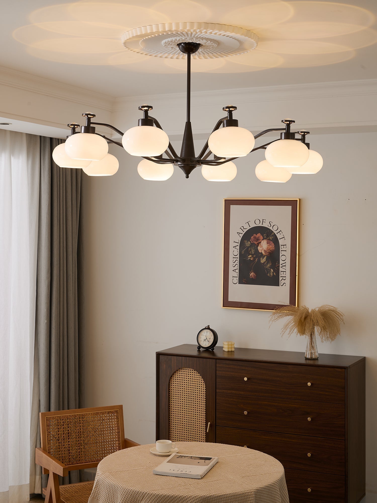 Althaen Eleganter Vintage-Glas-Kronleuchter-Letslighting