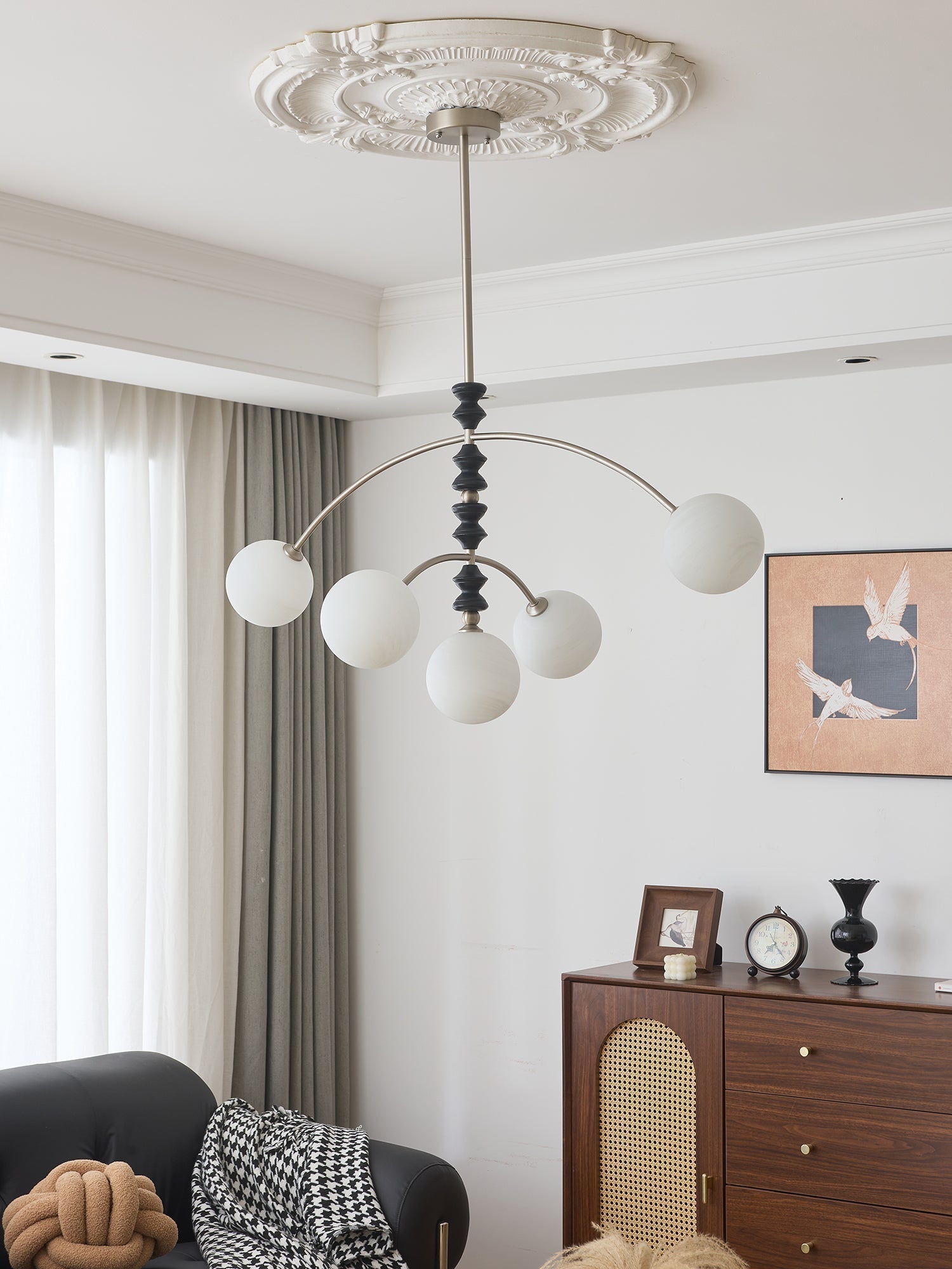 Cucarara Traditioneller Nordischer Bogen-Holzleuchter-Letslighting