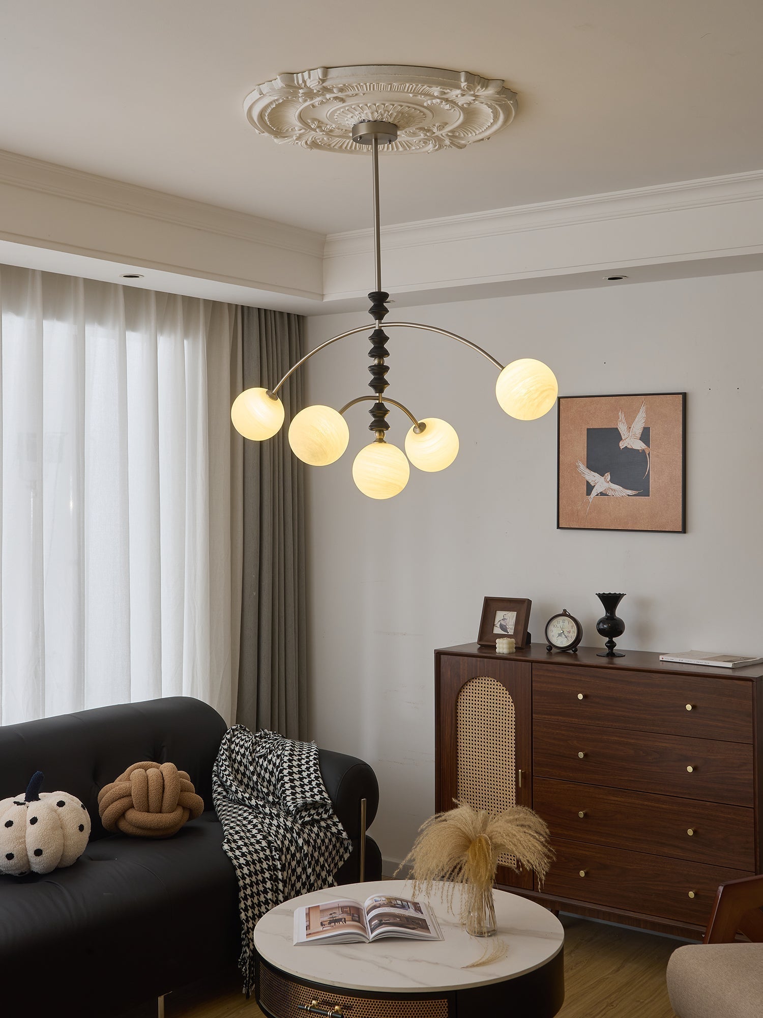 Cucarara Traditioneller Nordischer Bogen-Holzleuchter-Letslighting