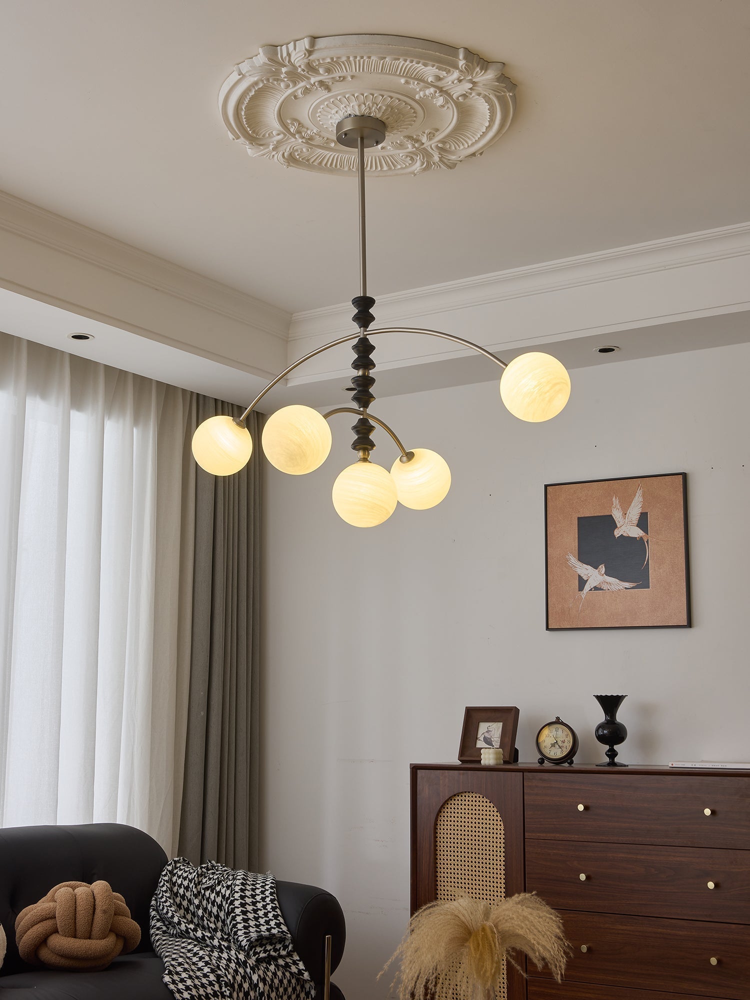 Cucarara Traditioneller Nordischer Bogen-Holzleuchter-Letslighting