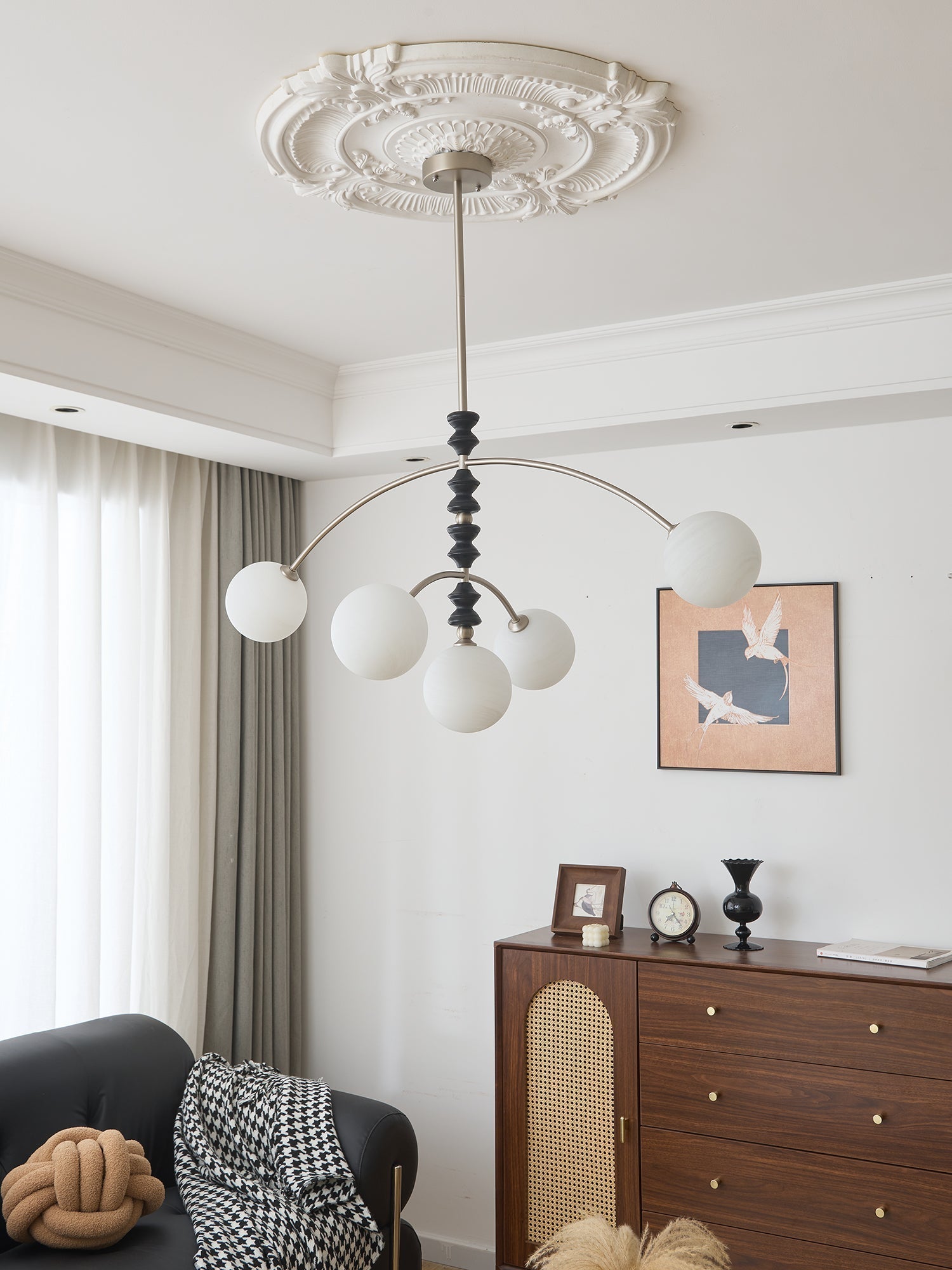 Cucarara Traditioneller Nordischer Bogen-Holzleuchter-Letslighting