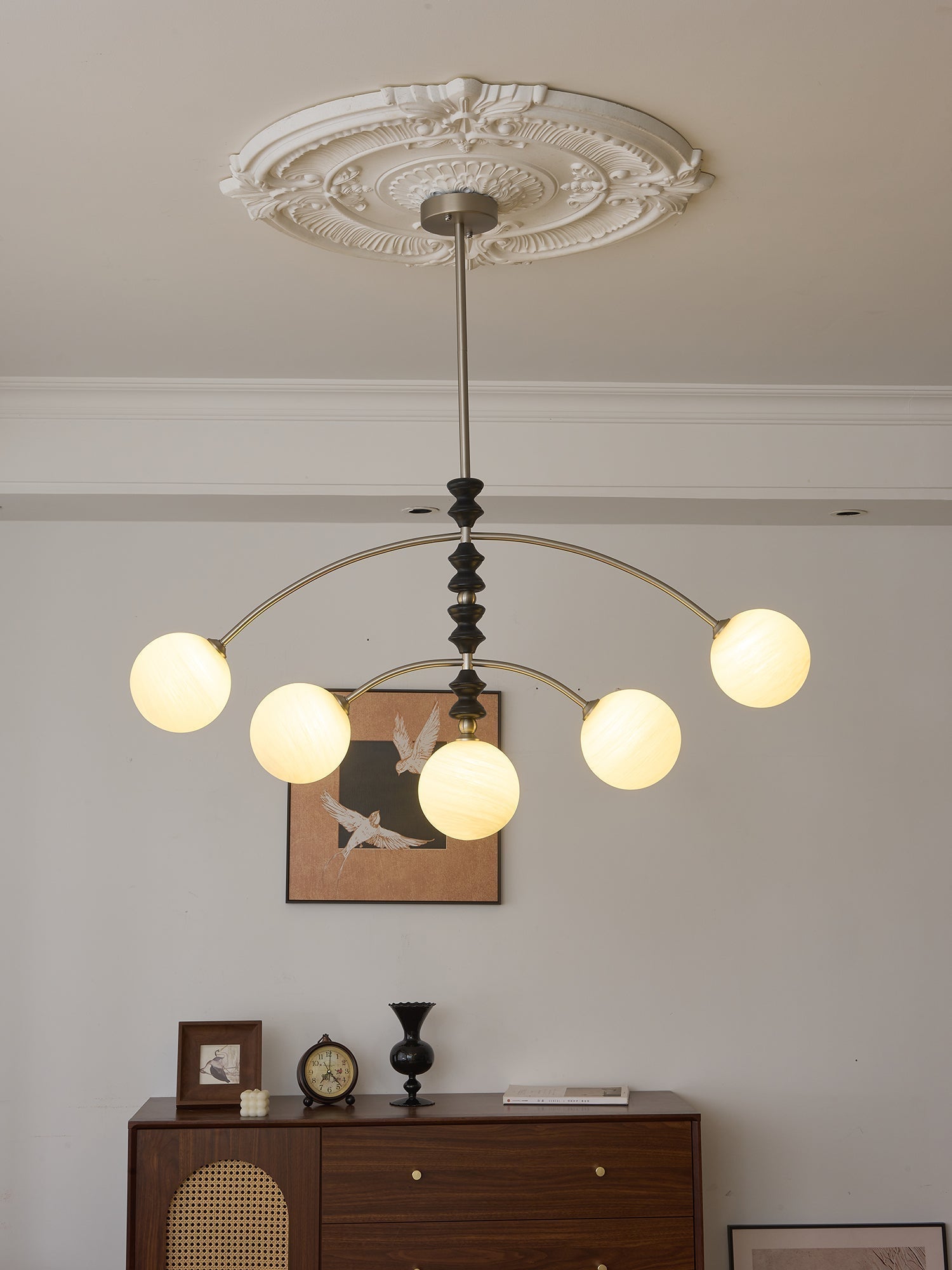 Cucarara Traditioneller Nordischer Bogen-Holzleuchter-Letslighting