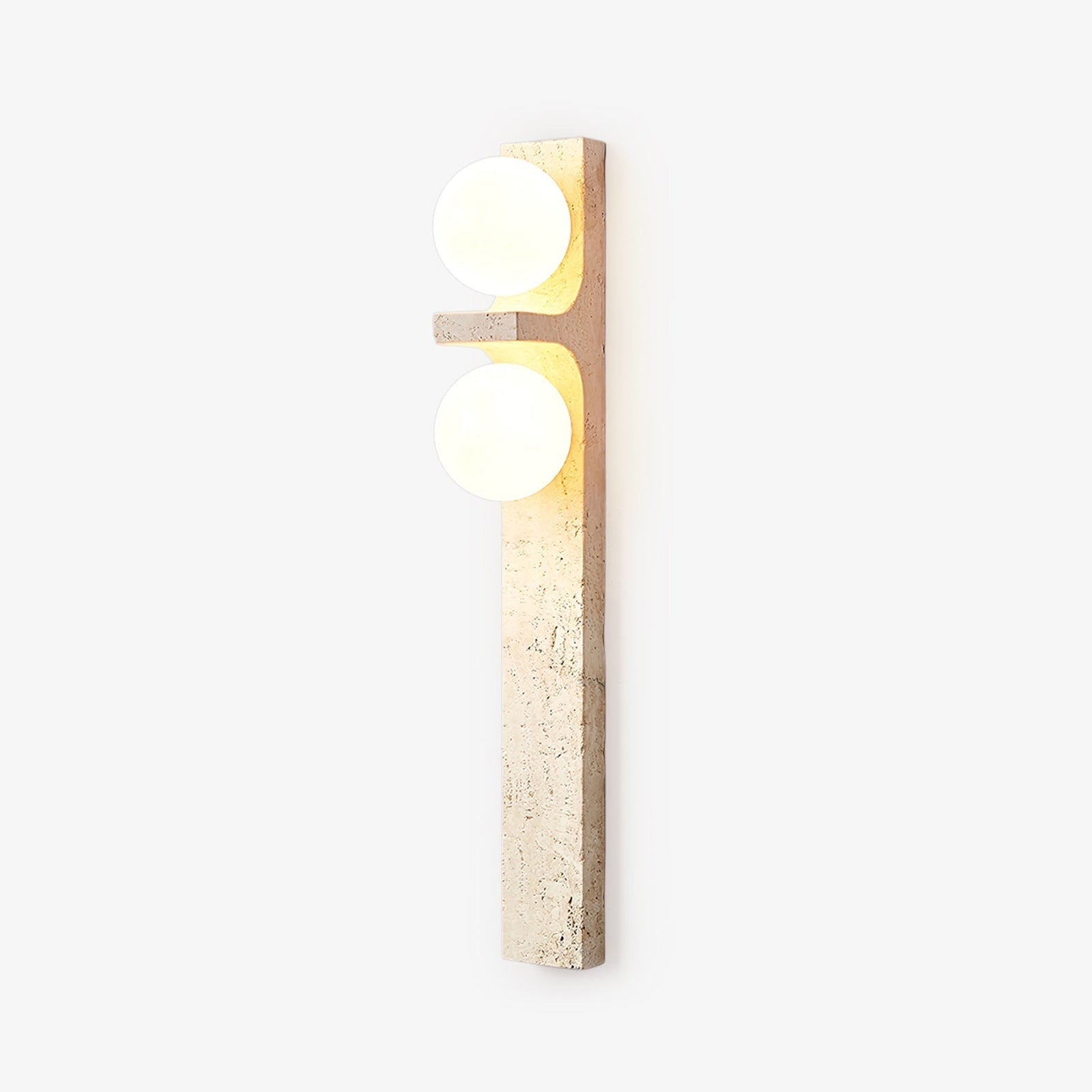 Eirikuvys Organic Modern Minimalist Travertine Wall Sconce - Letslighting