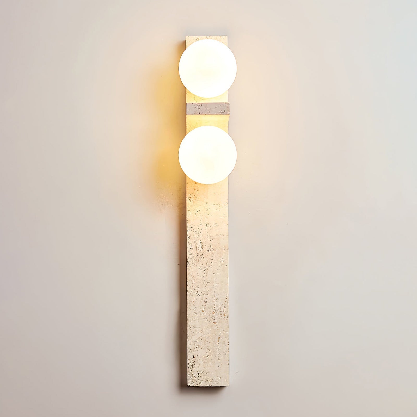 Eirikuvys Organic Modern Minimalist Travertine Wall Sconce - Letslighting