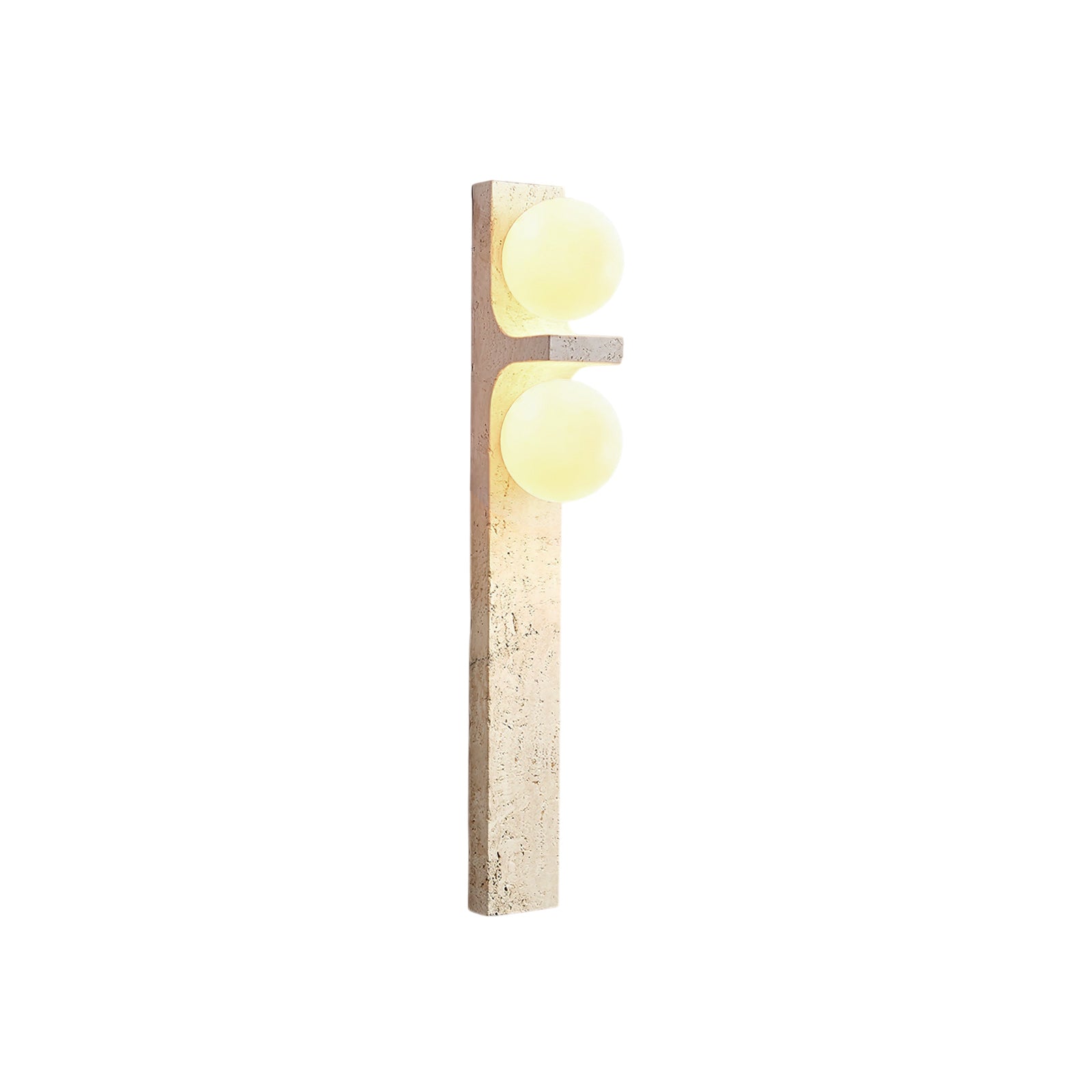 Eirikuvys Organic Modern Minimalist Travertine Wall Sconce - Letslighting