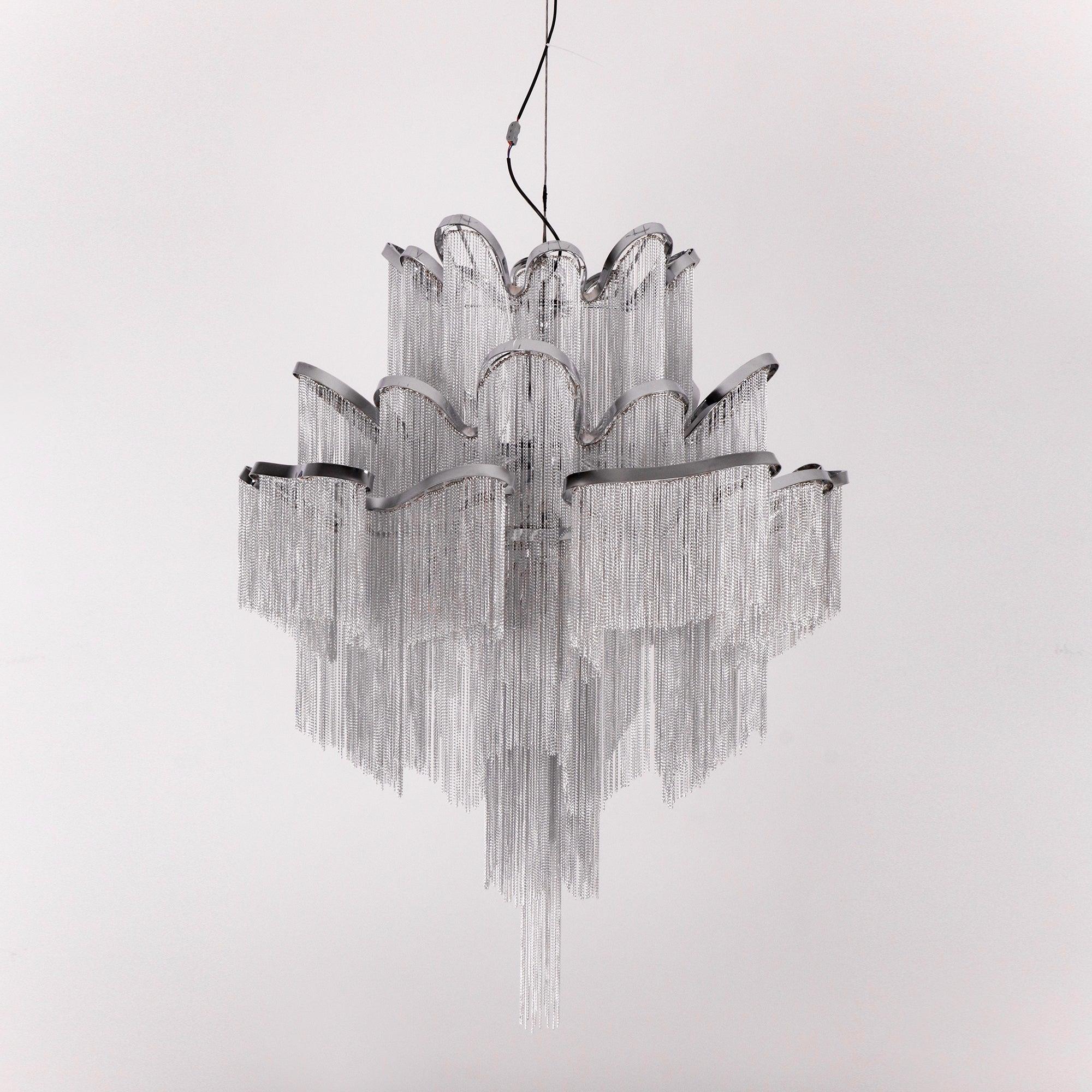 Lustra Pendant Lamp Stream Chain Nickel-Letslighting