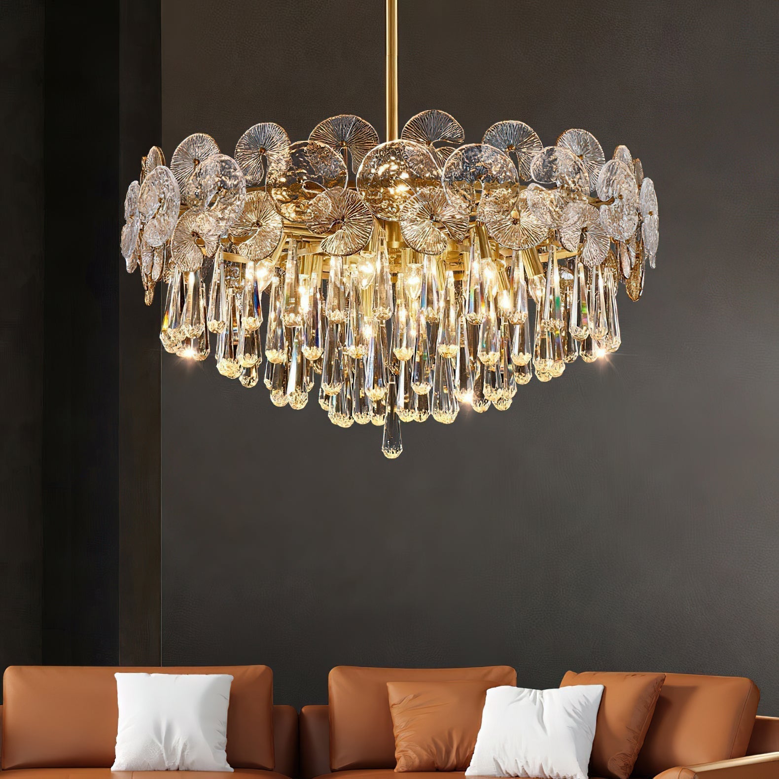 Caeluvyo Postmoderner Luxus Eleganz Kristall Kronleuchter-Letslighting