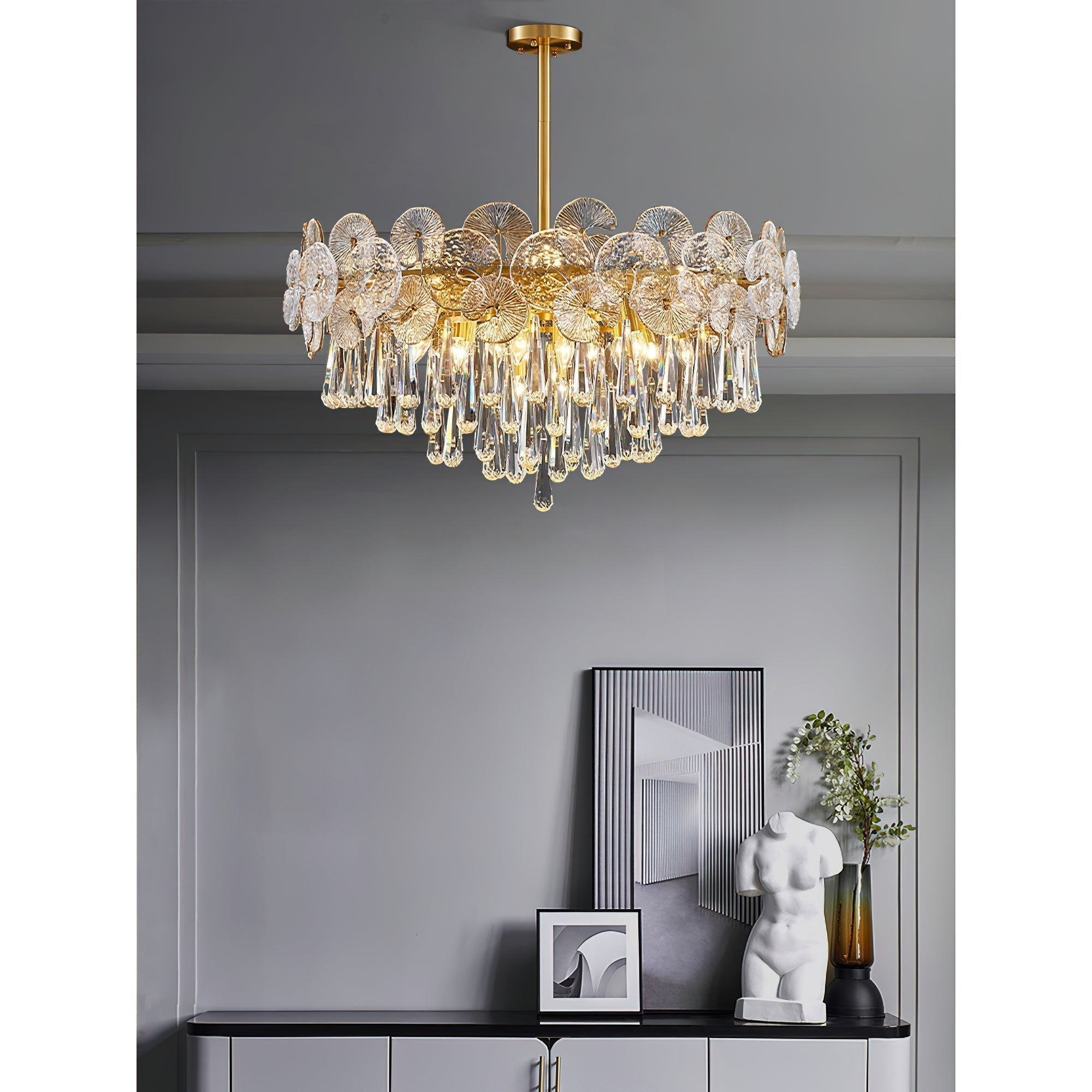 Caeluvyo Postmoderner Luxus Eleganz Kristall Kronleuchter-Letslighting