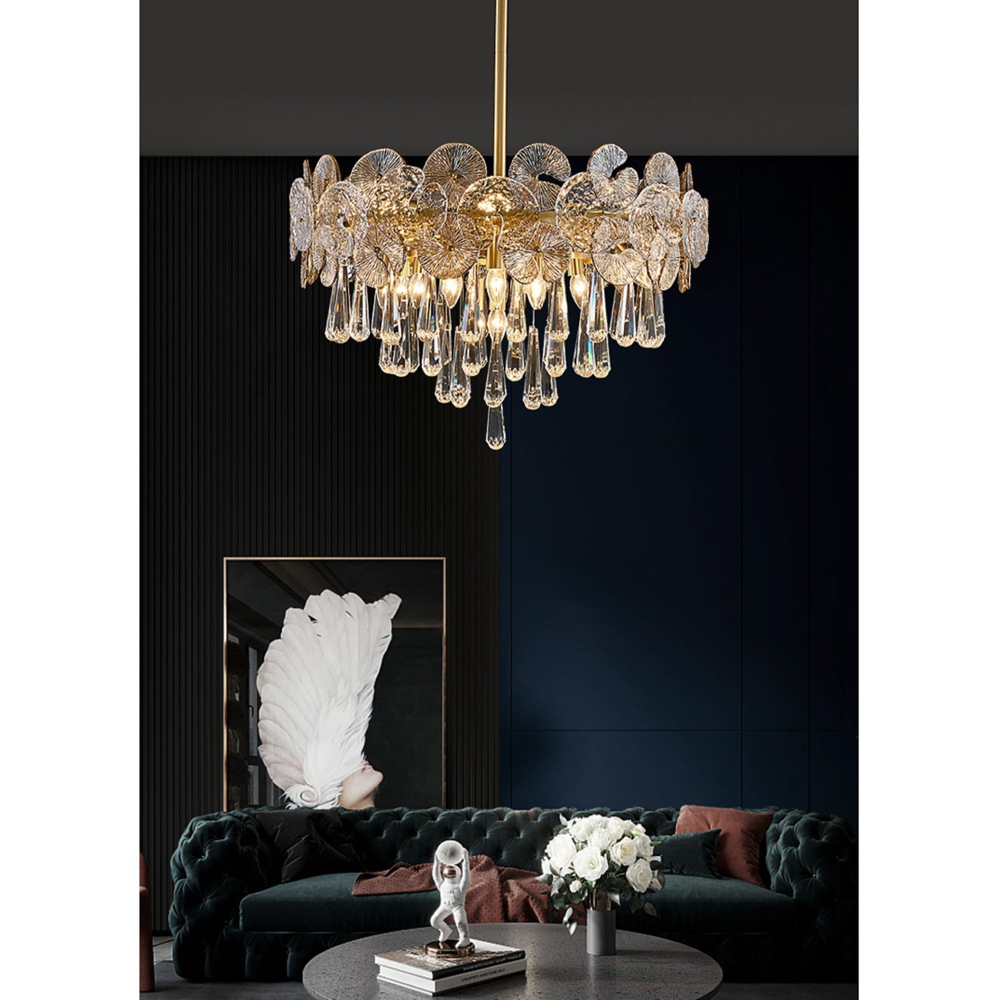 Caeluvyo Postmoderner Luxus Eleganz Kristall Kronleuchter-Letslighting