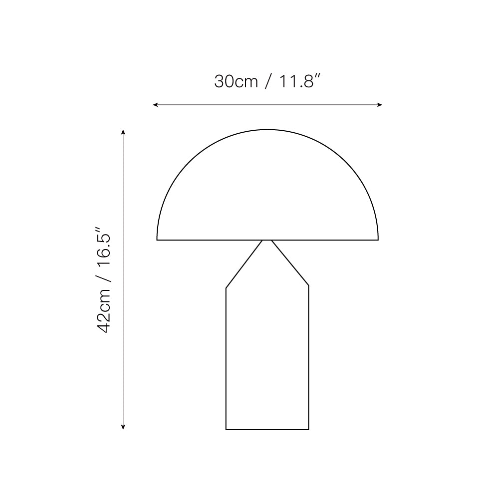 Atollo Modern Minimalistisch Alabaster Tischleuchte-Letslighting