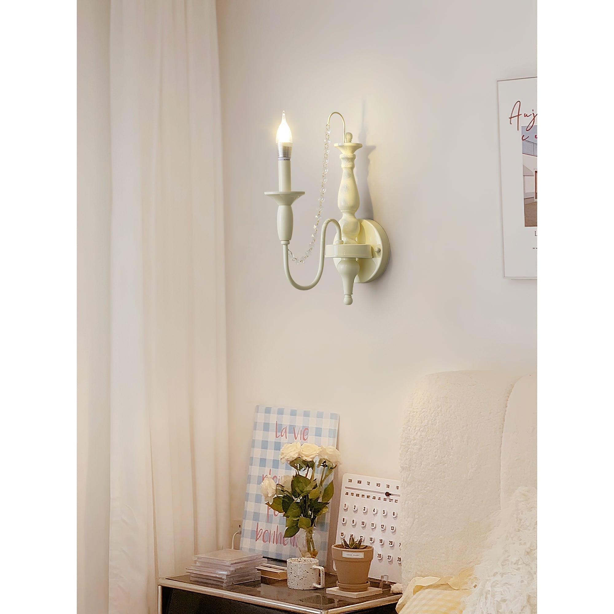 Jarnbruvys Traditionelle Kerzen-Kristall-Wandleuchte-Letslighting