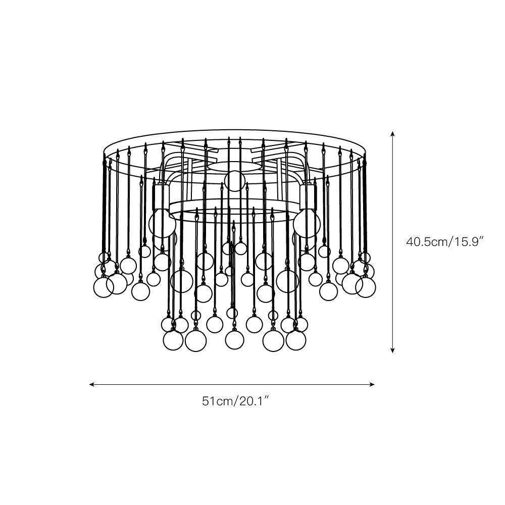 Fljotuvyo Luxuriöse Deckenleuchte aus Messing und Kristall-Letslighting