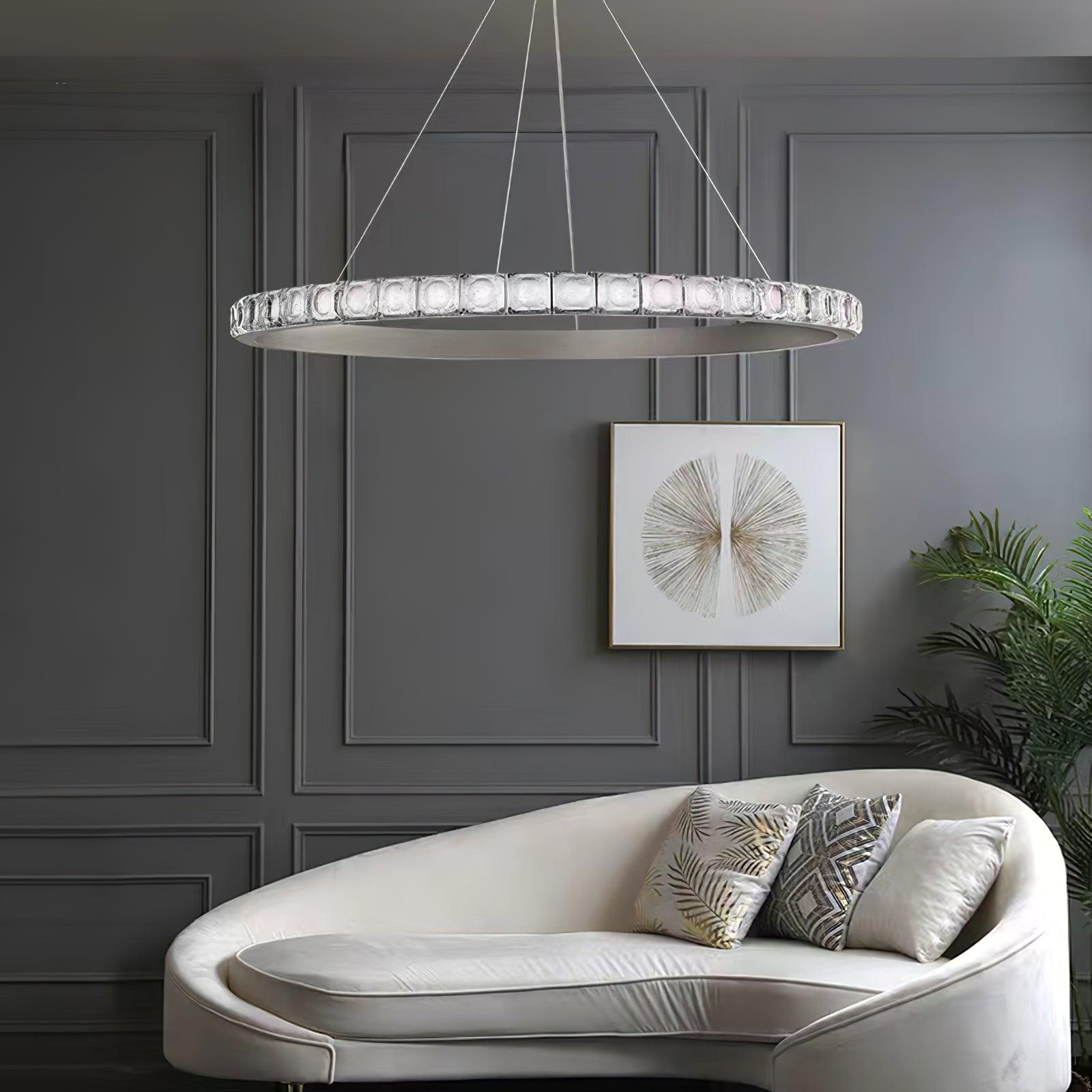 Avzorion Moderner minimalistischer Ring-Glas-Kronleuchter-Letslighting