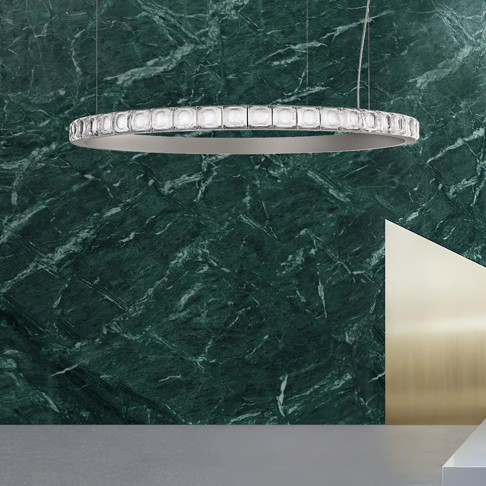 Avzorion Moderner minimalistischer Ring-Glas-Kronleuchter-Letslighting