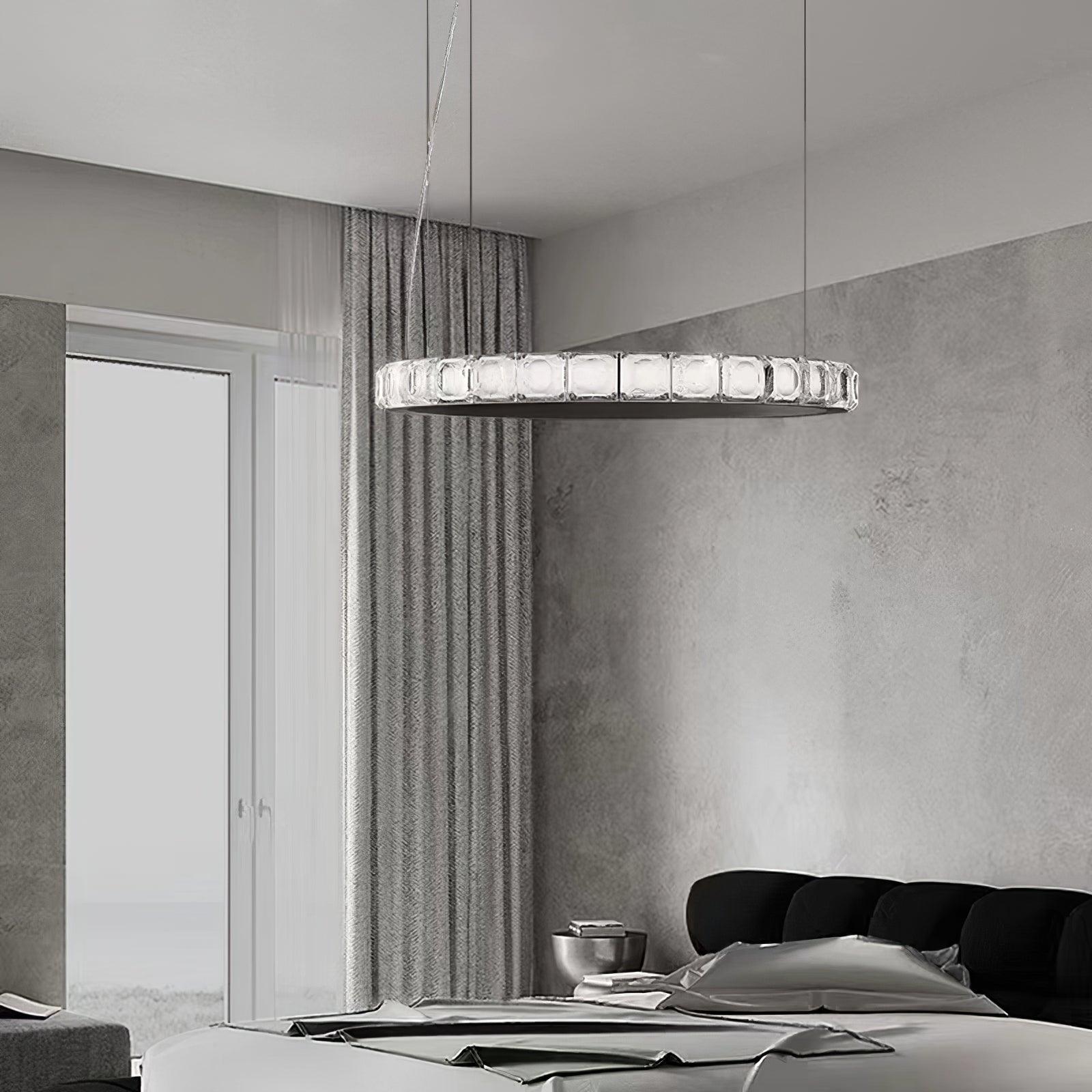 Avzorion Moderner minimalistischer Ring-Glas-Kronleuchter-Letslighting