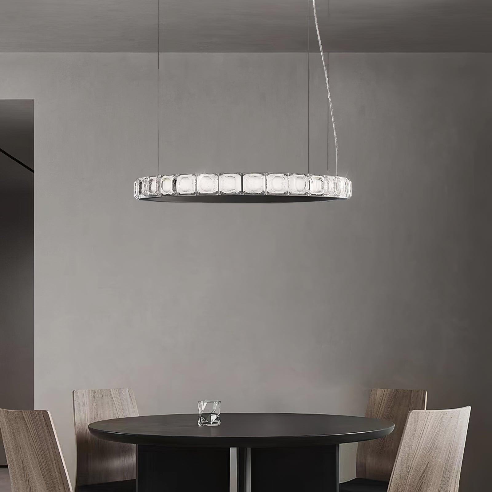 Avzorion Moderner minimalistischer Ring-Glas-Kronleuchter-Letslighting