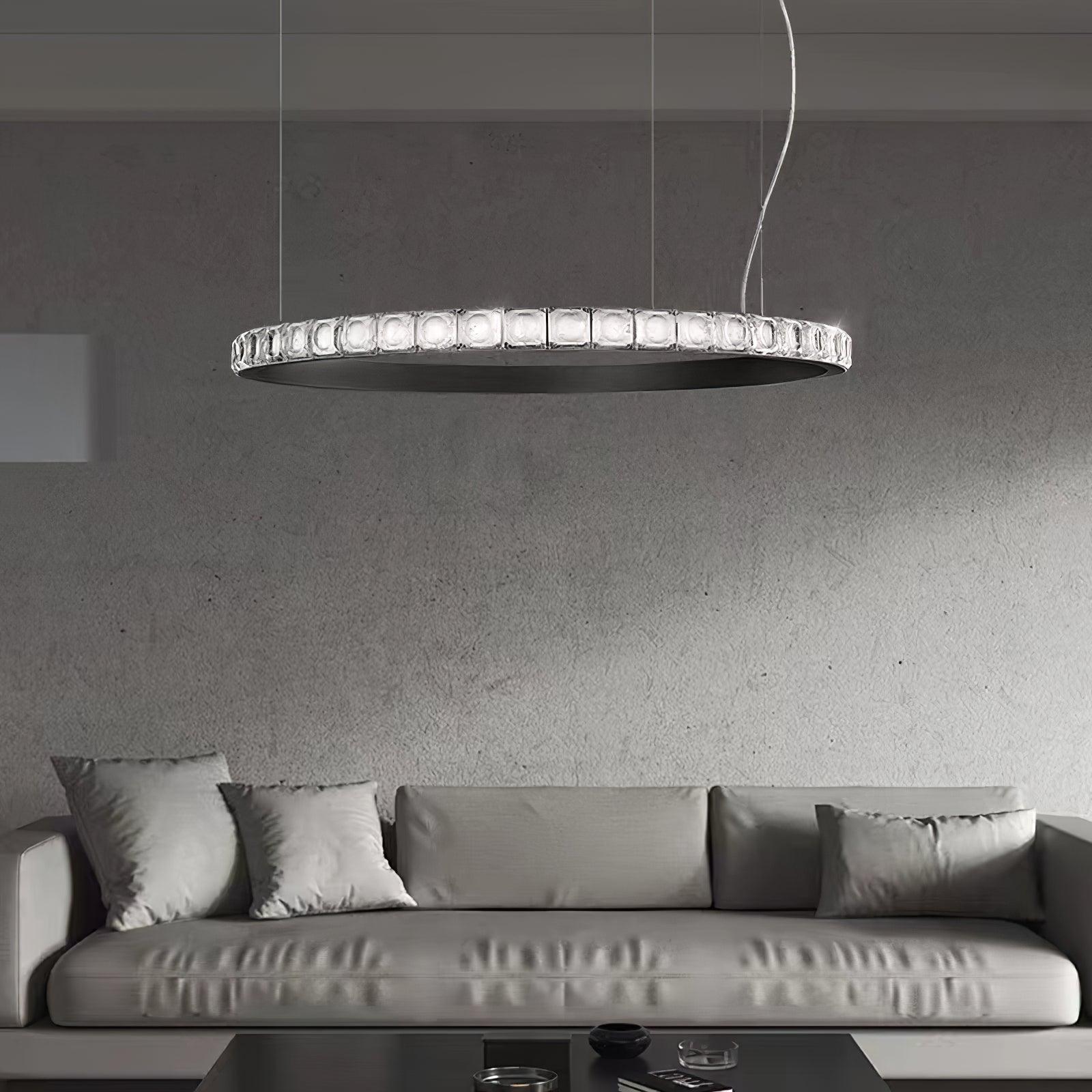 Avzorion Moderner minimalistischer Ring-Glas-Kronleuchter-Letslighting