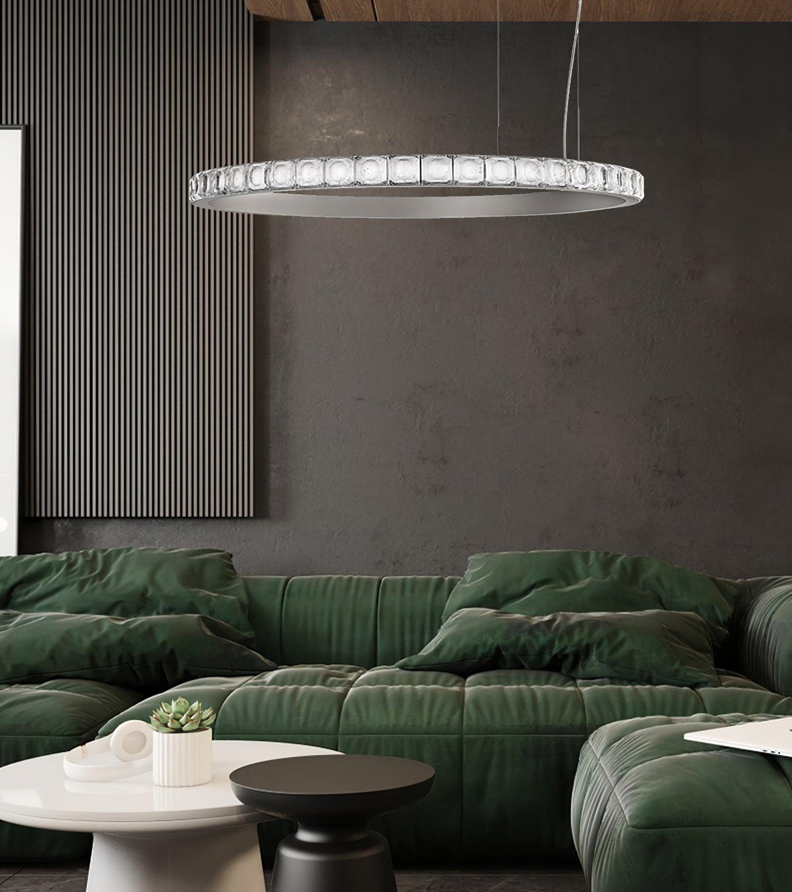 Avzorion Moderner minimalistischer Ring-Glas-Kronleuchter-Letslighting