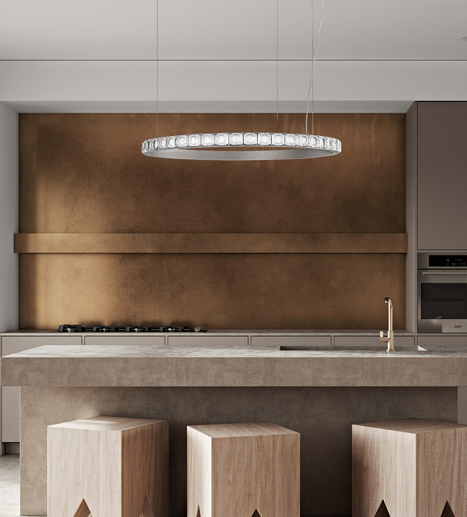 Avzorion Moderner minimalistischer Ring-Glas-Kronleuchter-Letslighting