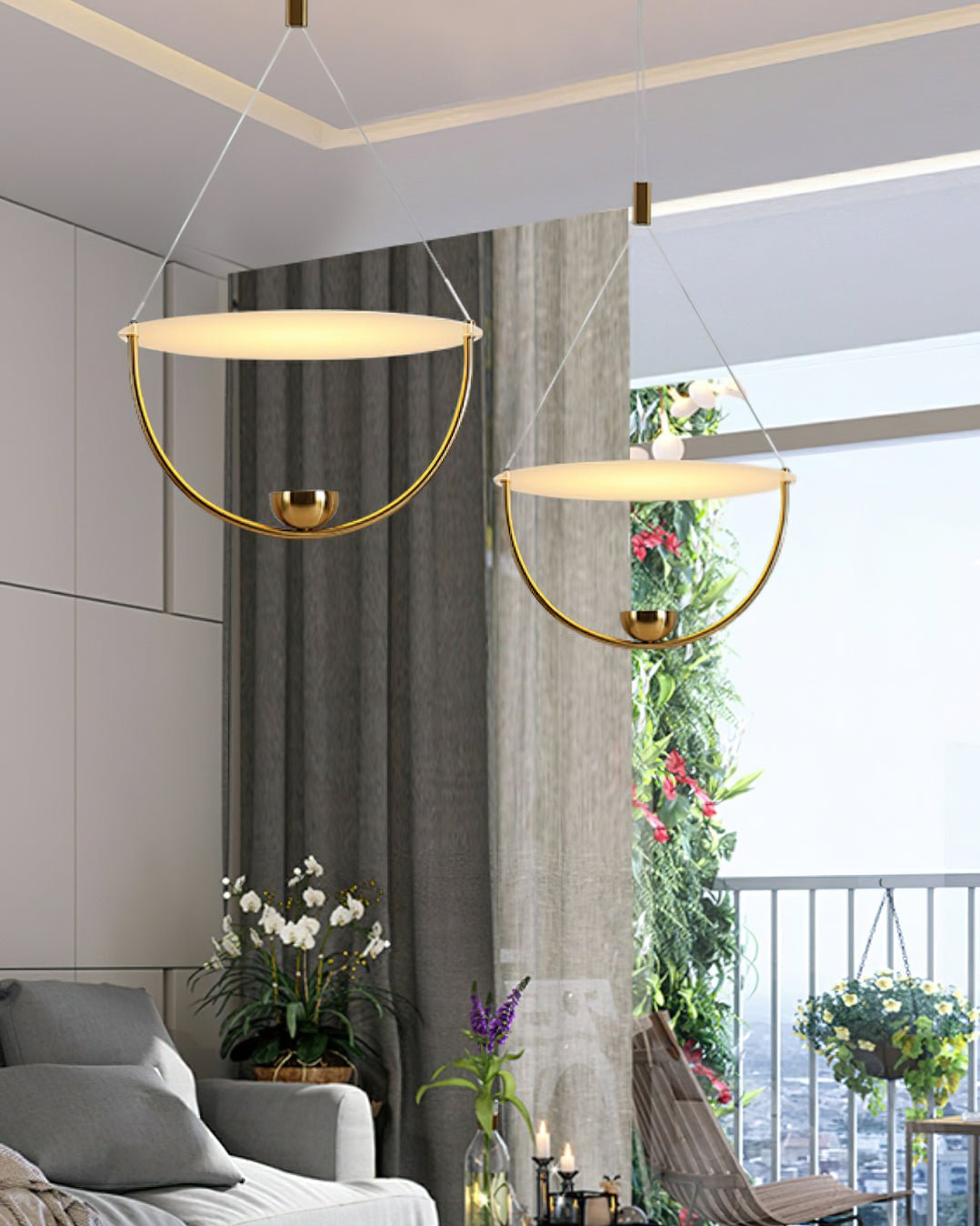 Vecaros Moderne Minimalistische Scheiben-Pendelleuchte-Letslighting