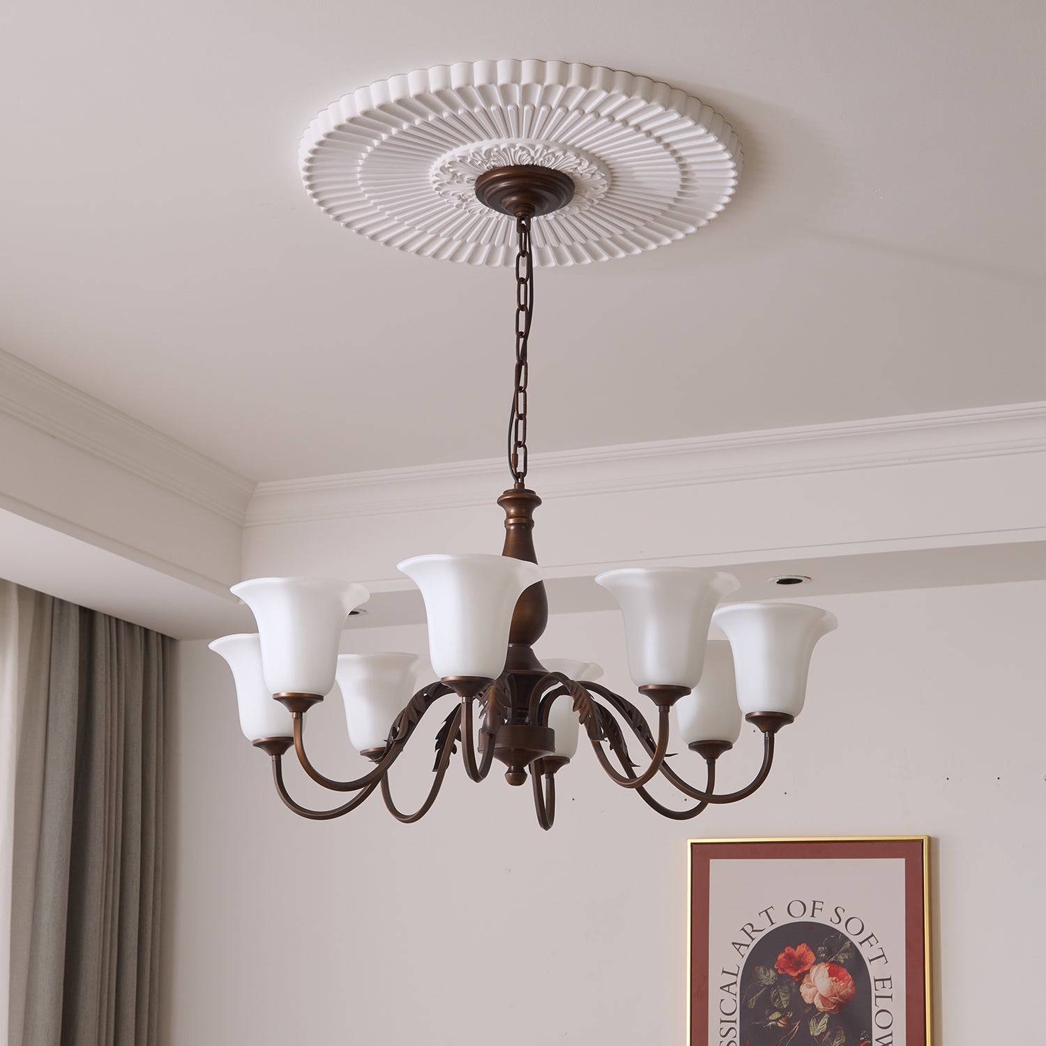 Uveleth Traditioneller Eleganter Glaskronleuchter-Letslighting